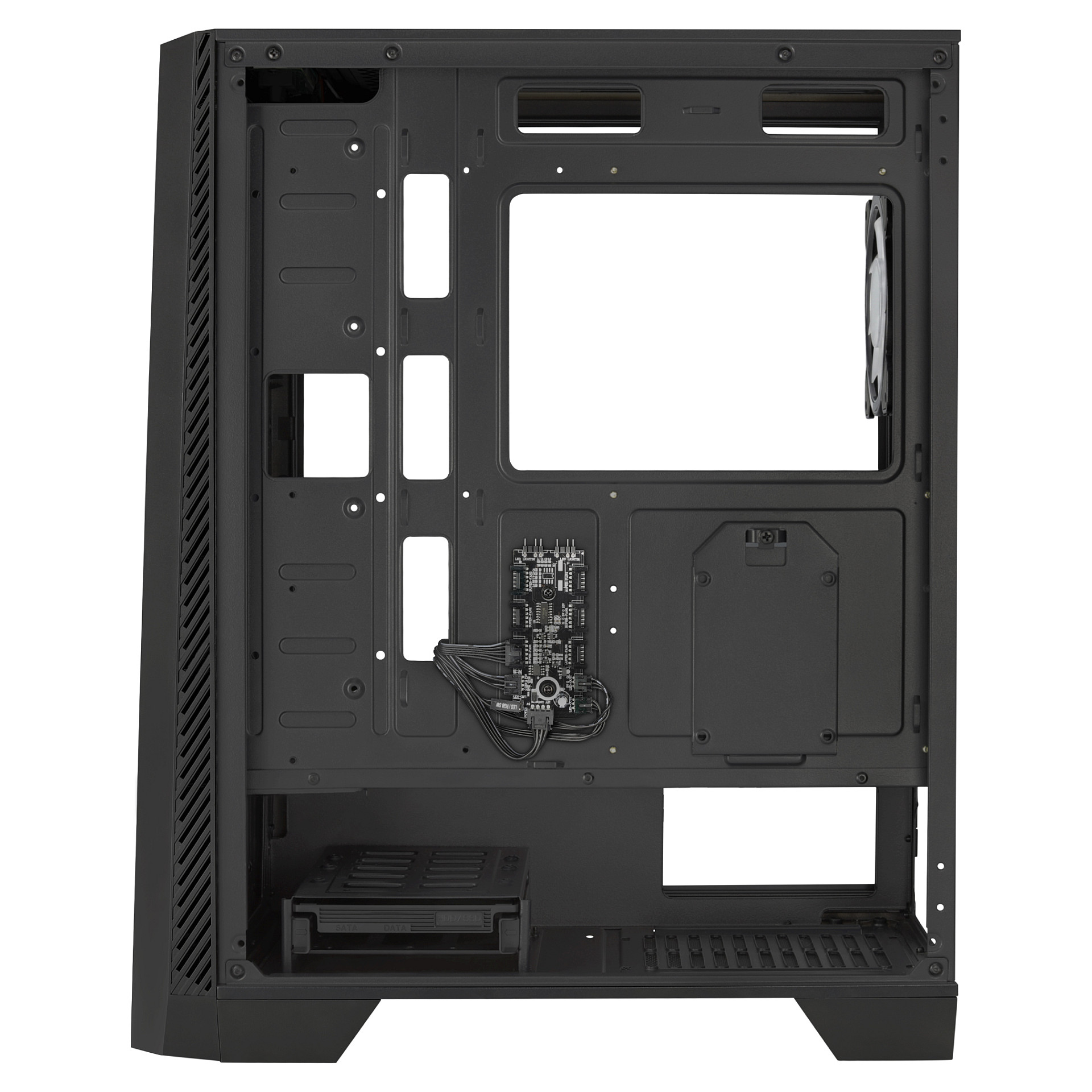 Kasë PC Aerocool Mirage / Midi Tower / ATX / 1x 120mm ARGB Fan / Tempered Glass - Zezë - 13
