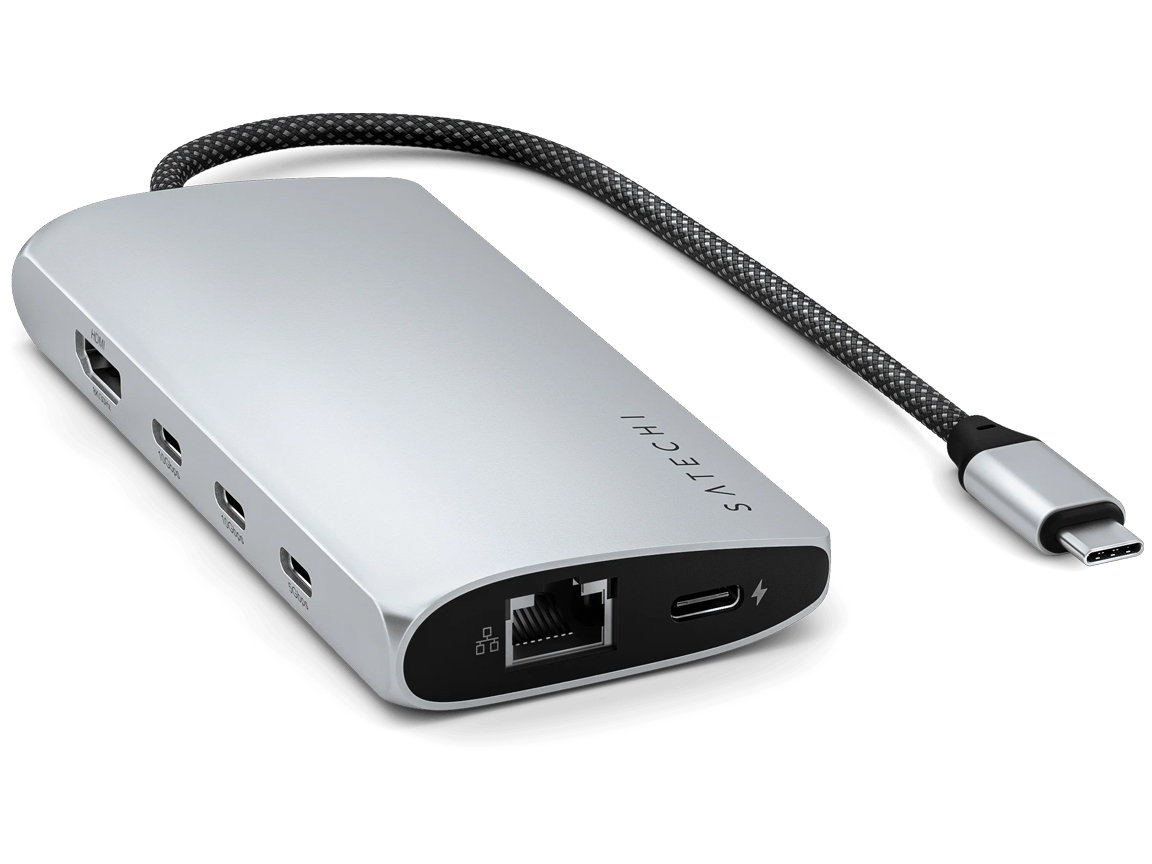 Hub Satechi ST-P8KES / 4x USB-C / 1x HDMI 8K / Ethernet / SD / 1x USB-C 85W – Argjendi - 4