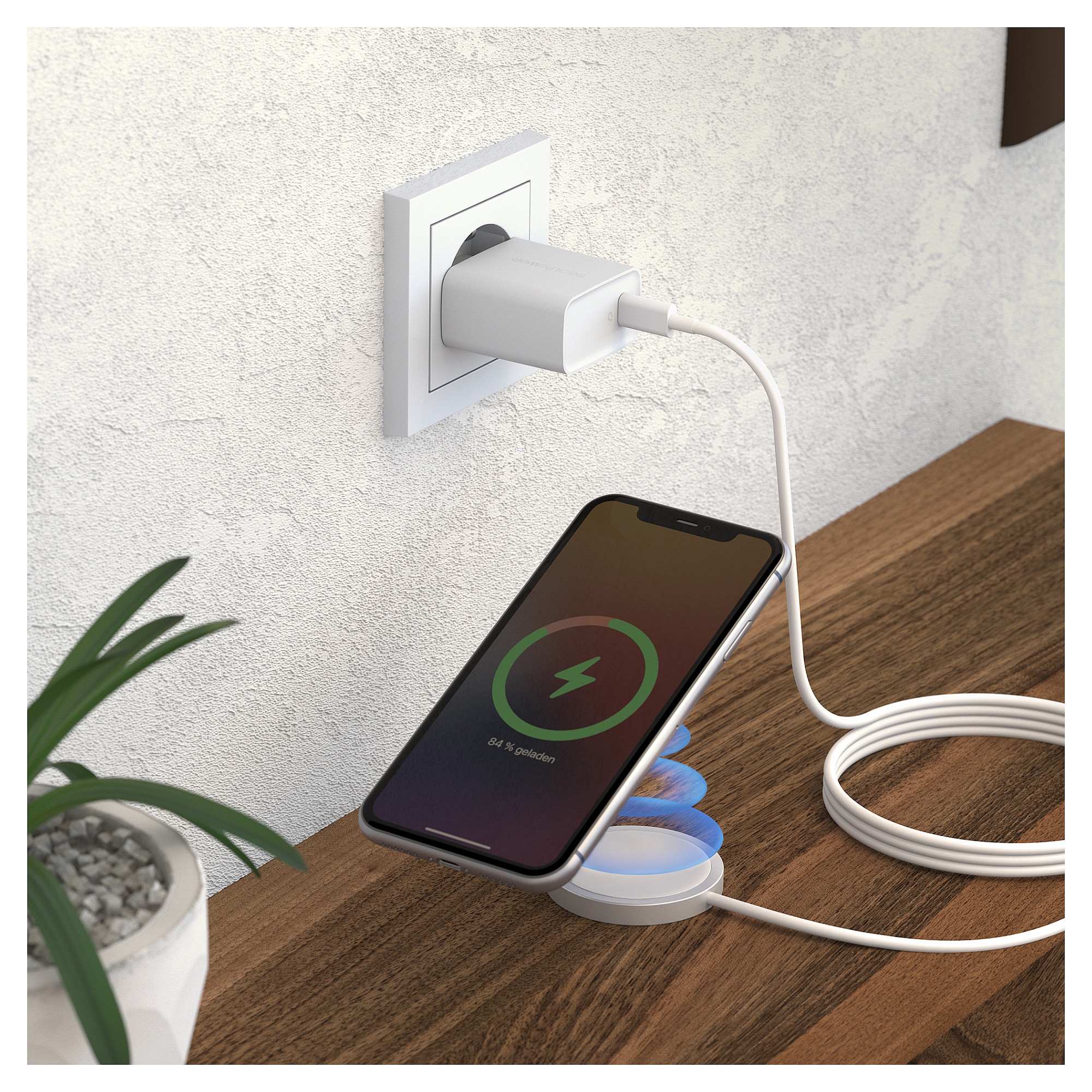Karikues RealPower PC-MagSet / 20W / USB-C / PD / Karikim Wireless – Bardhë - 6