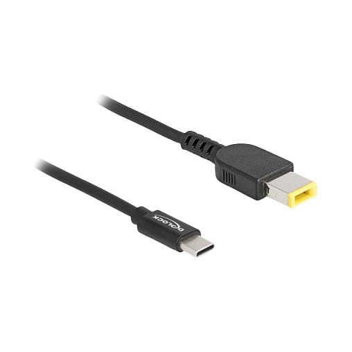Kabllo USB DeLOCK 87970, USB Type-C në Lenovo 11.0 x 4.5 mm, 20 V, 3 A, 1.5 m - Zezë