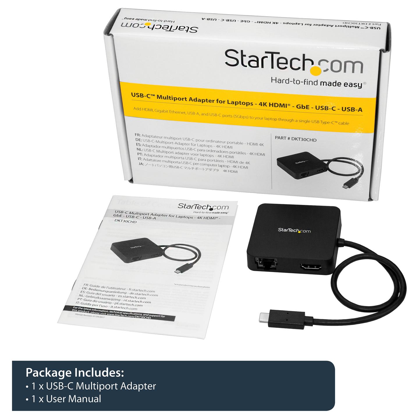Docking Station StarTech.com DKT30CHD, HDMI 4K, Gigabit Ethernet, USB-A, USB-C - Zezë - 12