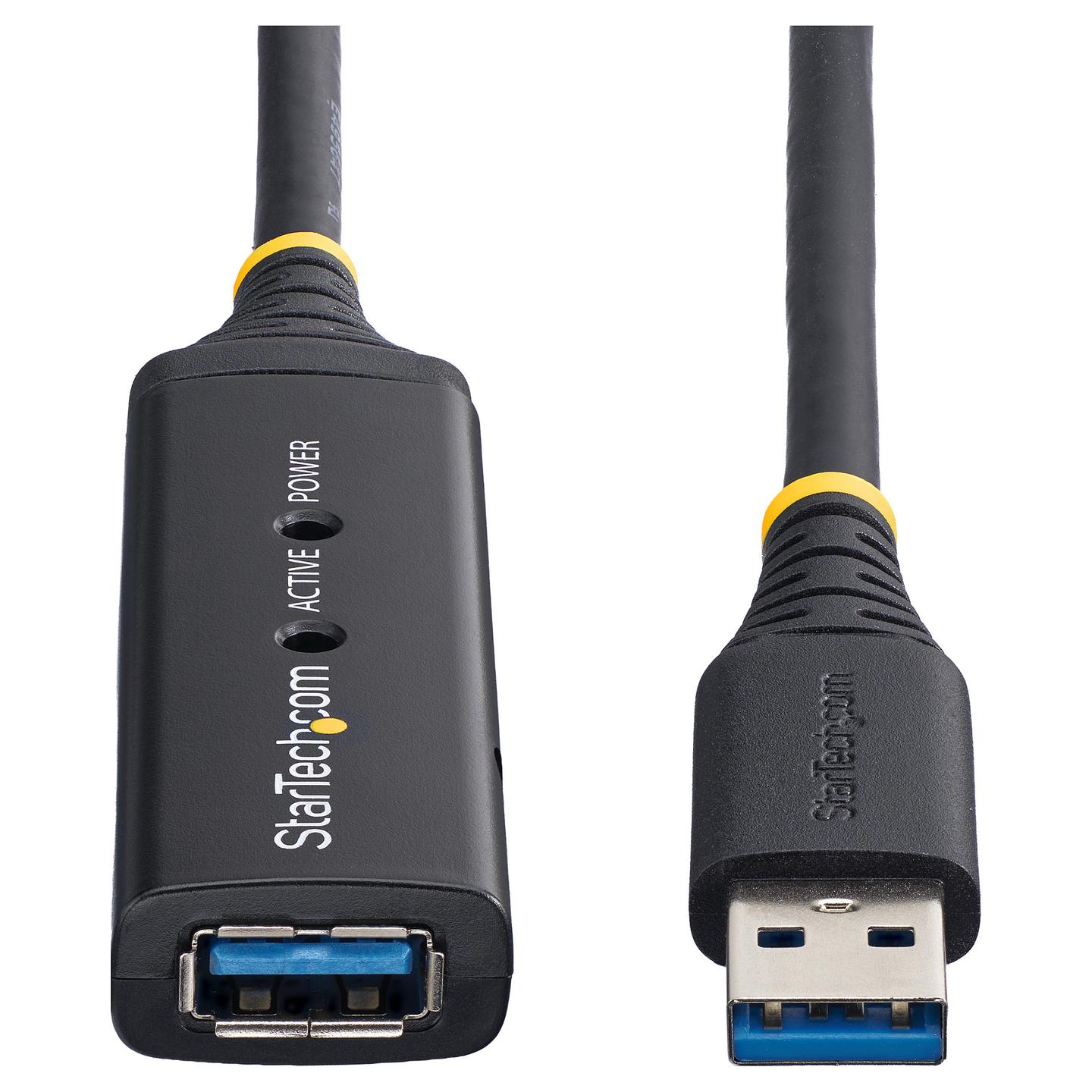 Kabllo USB StarTech.com USB3AAEXT5M, USB 3.0, USB-A Mashkull në USB-A Femër, 5Gbps, 5m, Zgjatuese Aktive - Zezë - 6