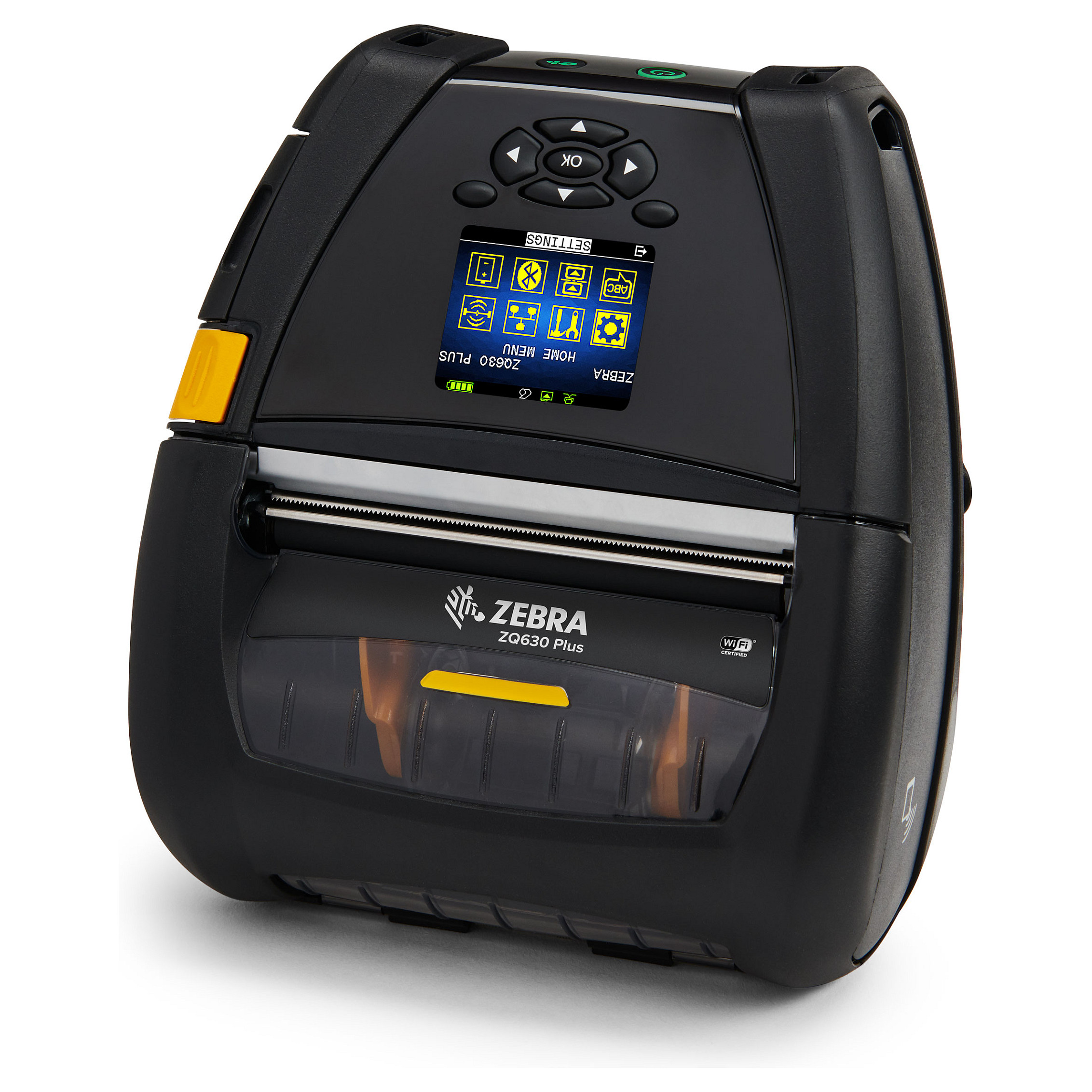 Printer Label Zebra ZQ630 (ZQ63-AUFAE14-00) / Për Etiketa / Mobile / 203 DPI / 104mm / 115 mm/sec / USB + Wi-Fi - Zezë