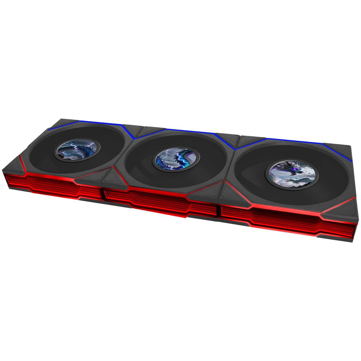 Ftohës për Kasë Lian Li UNI FAN TL LCD FLEX, 120mm, PWM, ARGB, LCD 1.8" - Zezë - 4