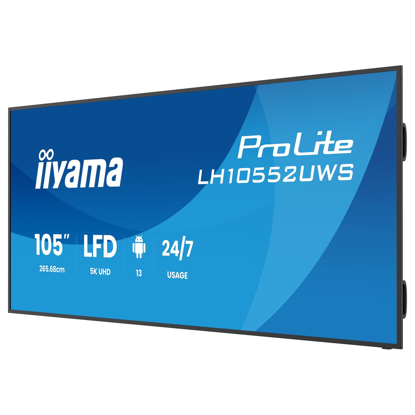 Digital Signage iiyama ProLite LH10552UWS-B1AG, 104.6", 5K Ultra Wide, IPS, 8GB, 128GB - Zezë - 7