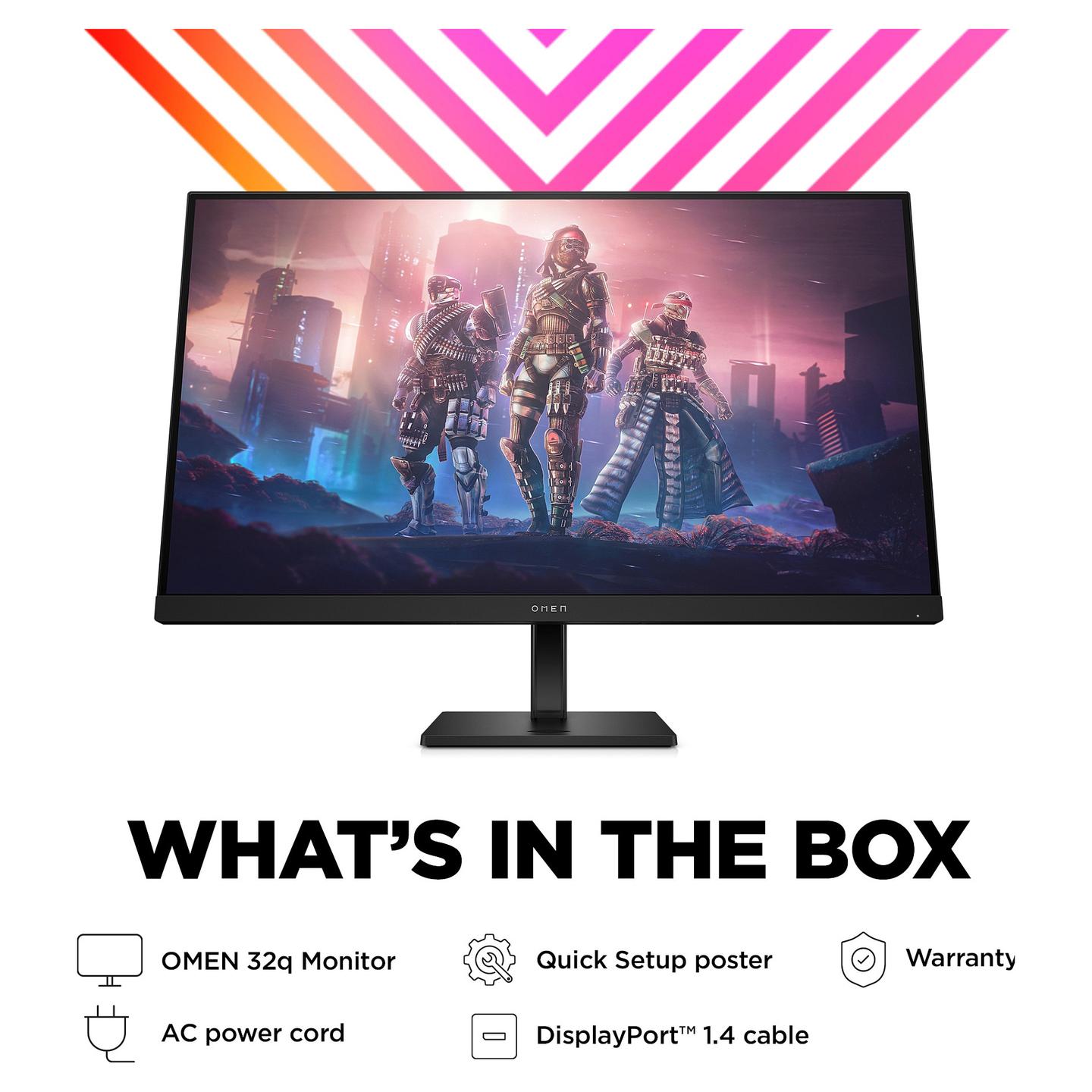 Monitor Gaming HP OMEN 32q, 31.5", QHD IPS, 165Hz, 1ms, HDMI + DisplayPort - Zezë - 9