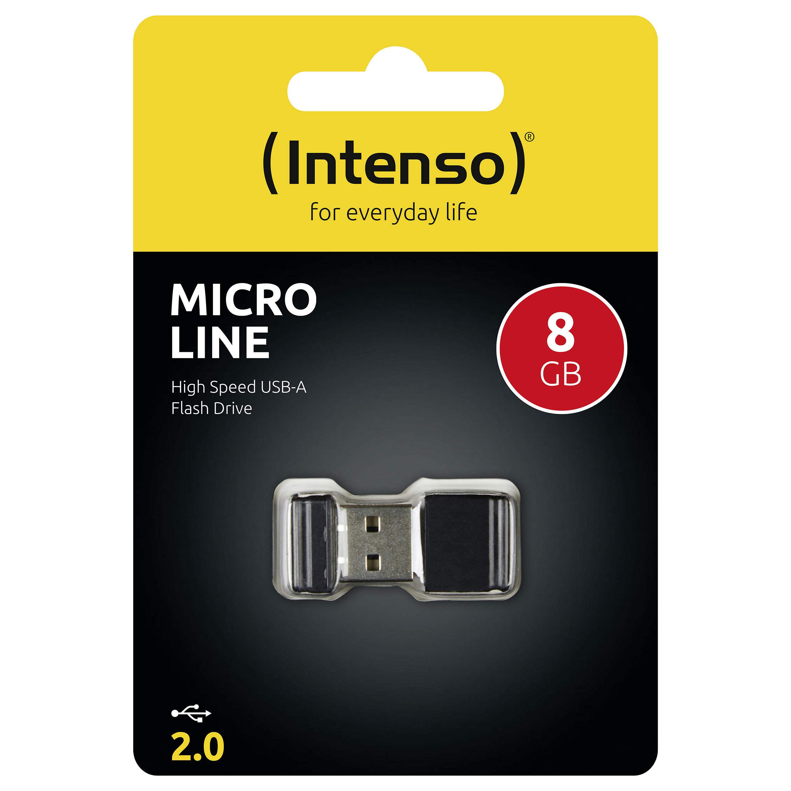 USB Flash Drive Intenso Micro Line / 8GB / USB 2.0 Type-A - Zezë - 8