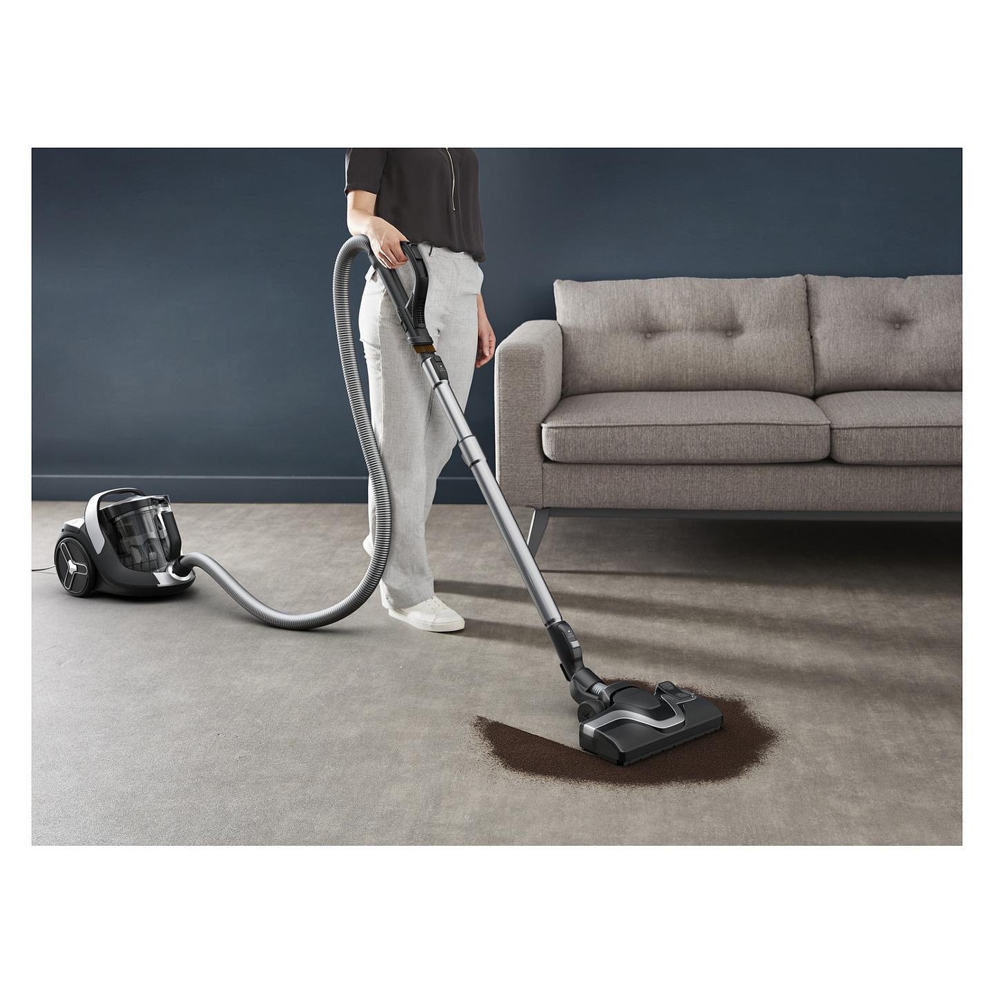 Fshesë me vakum Rowenta Green Force Cyclonic Effitech+ RO7C66 / 500W / 2.5L / Bagless / Cyclonic / HEPA / 66dB / 9m – Zezë/Argjend - 4