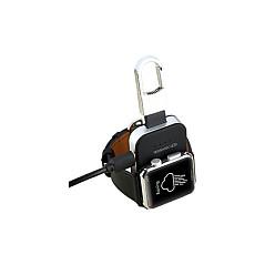 Karikues TerraTec Charge AIR Key / 950mAh / 2W / Karikim pa tela për Apple Watch / Micro-USB / Karabiner – Zezë/Argjend - 3