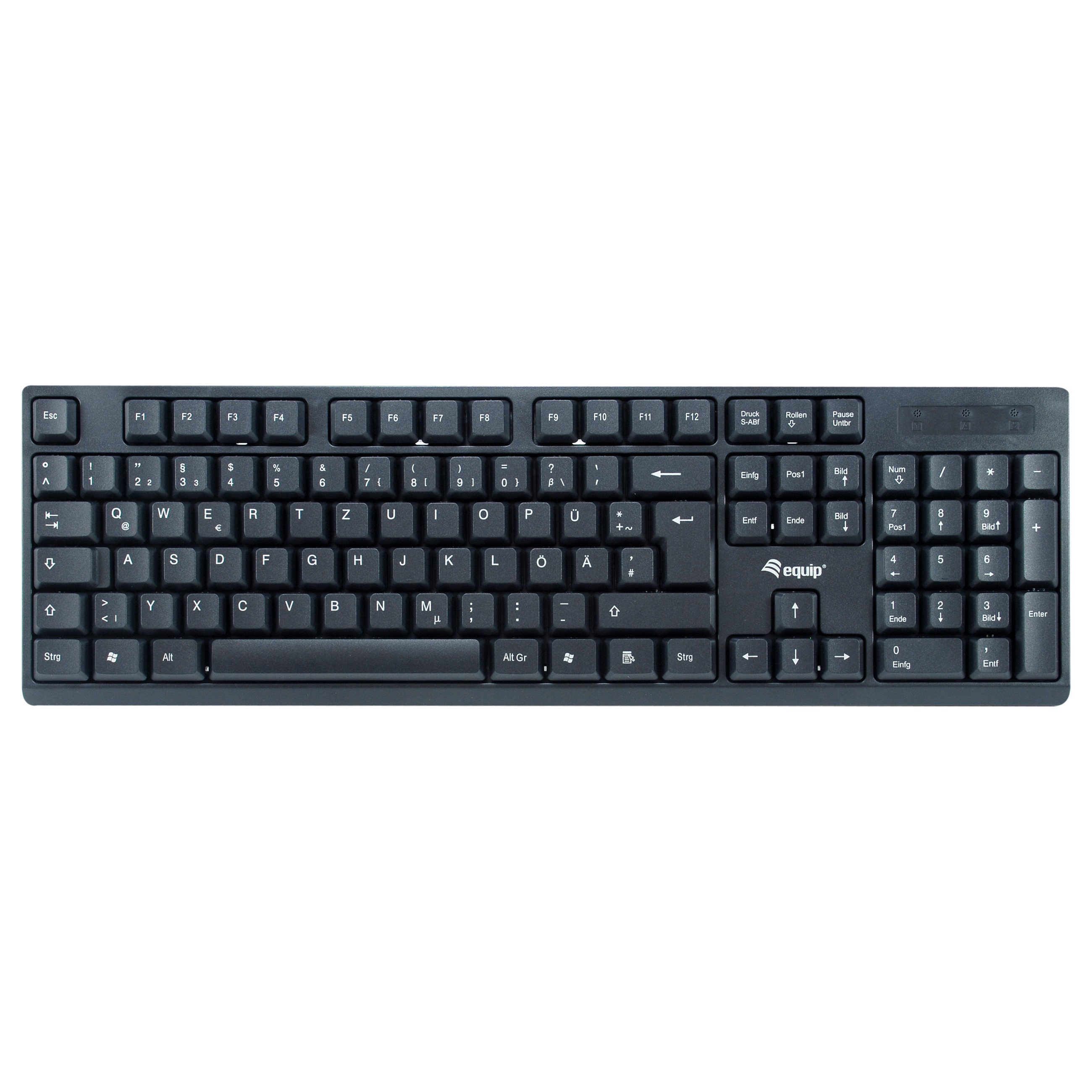 Set tastierë dhe maus pa kabllo EQUIP 245220 / Full Size / QWERTZ Gjerman / LED / USB / 1200 DPI – E zezë - 2