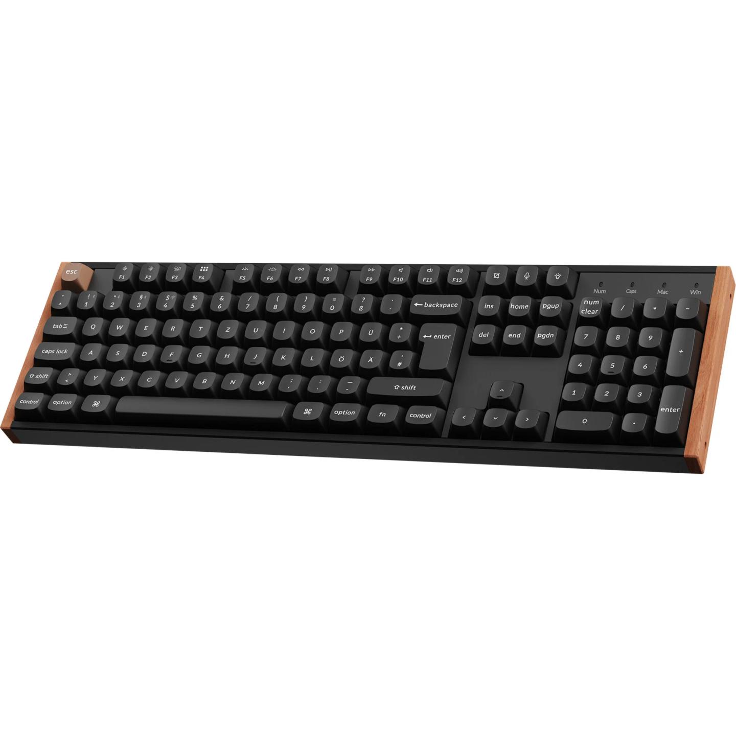 Tastierë Gaming Keychron K10 HE / Full-Size / Mekanike Hall Effect / Gateron Double-Rail Nebula / Hot-Swap / RGB / Wired&Wireless / USB-C / Bluetooth + 2.4 GHz / Gjerman - Zezë/Kafe - 2