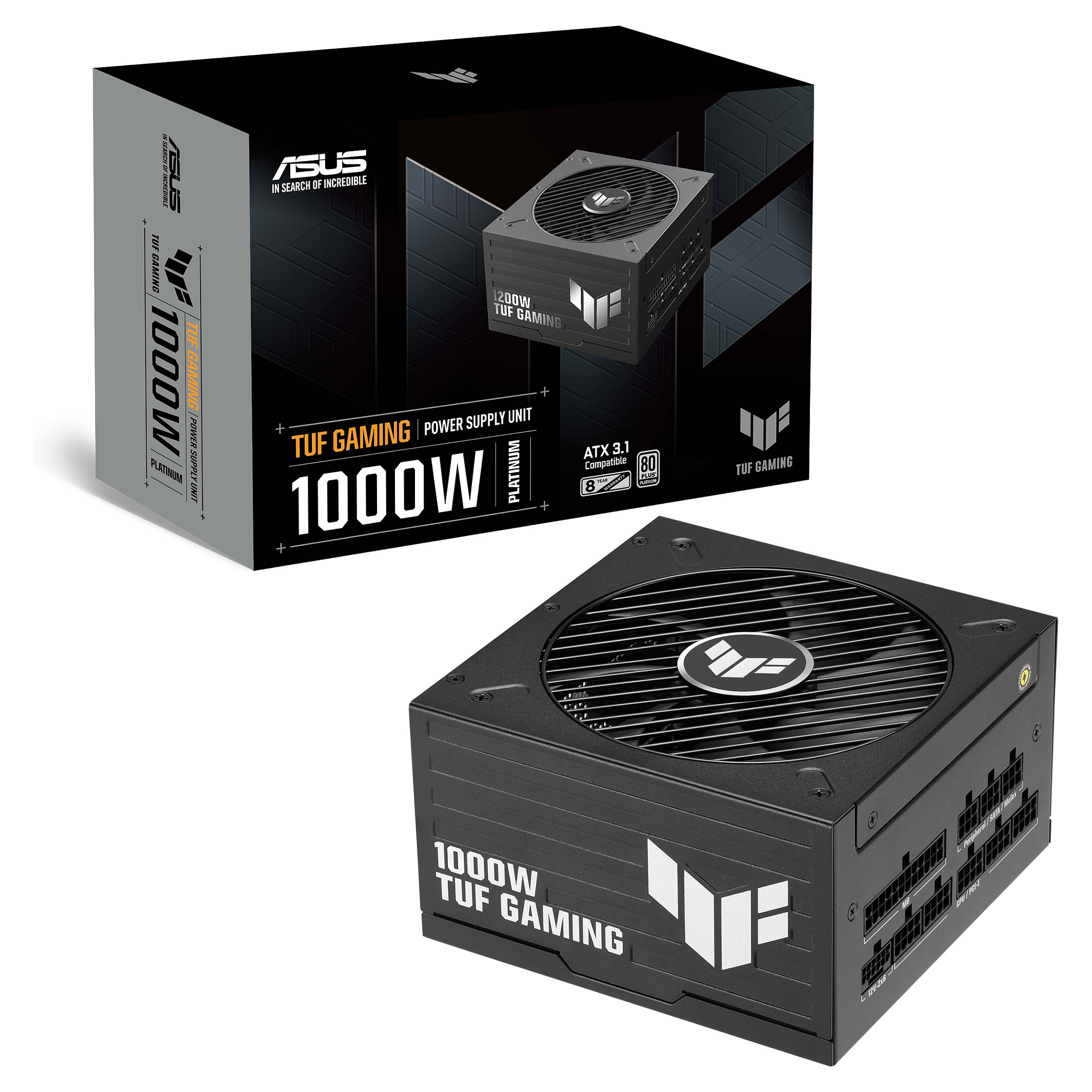 Furnizues Energjie ATX ASUS TUF Gaming Platinum / 1000W / 80 PLUS Platinum / ATX 3.1 / PCIe 5.1 - Zezë - 10