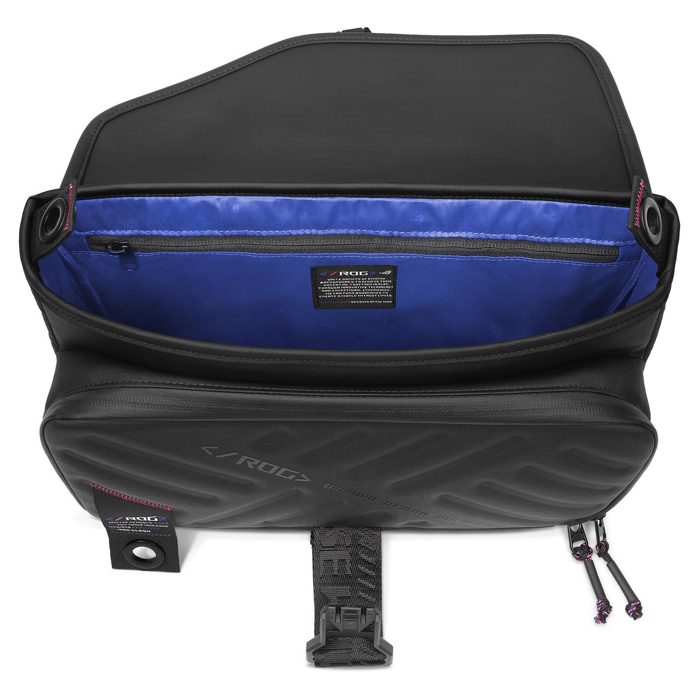 Çantë ASUS ROG SLASH Sling Bag 4.0, BC3004, për ROG Ally, Rezistente ndaj ujit, FIDLOCK, 0.6 kg - Zezë - 12