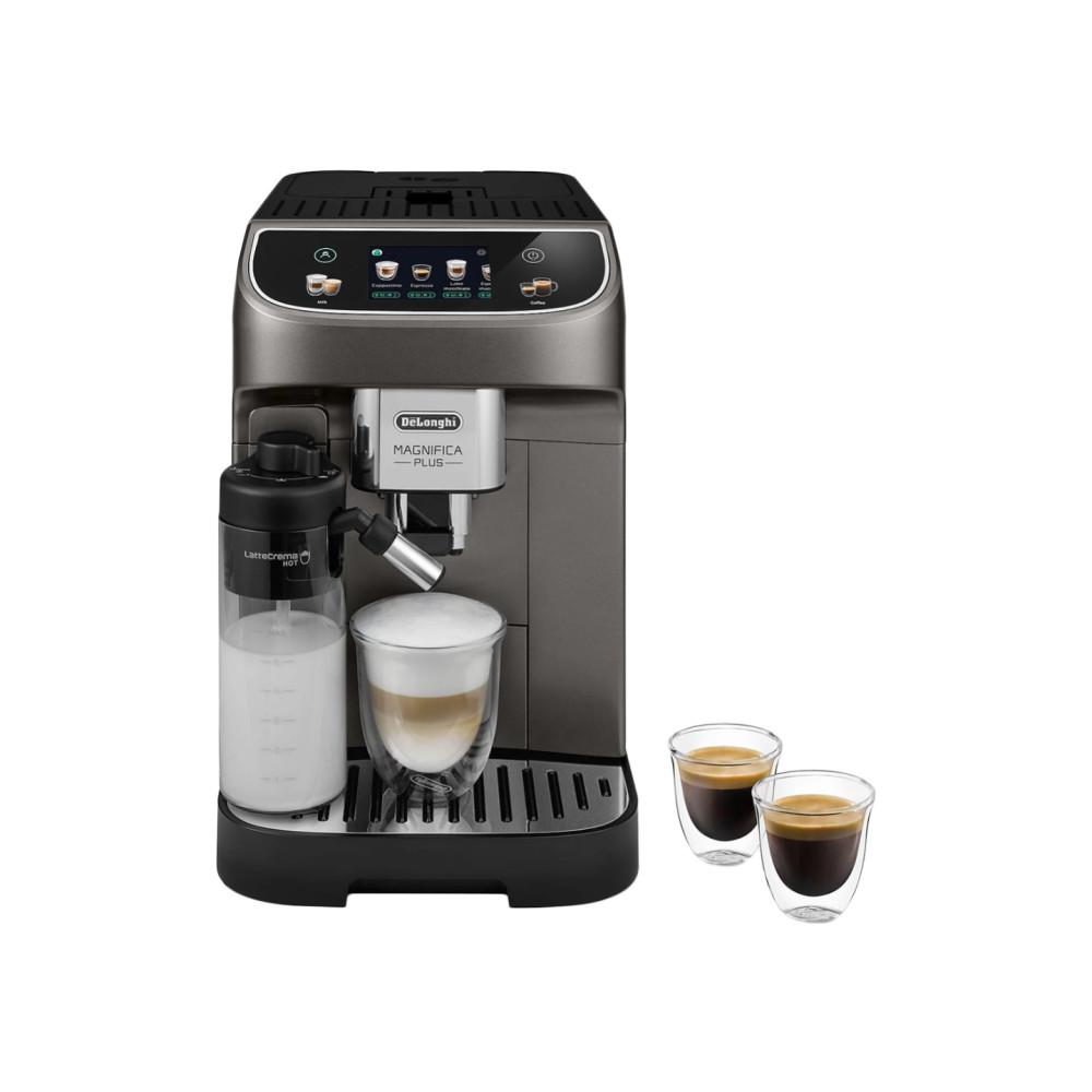 Aparat për kafe De’Longhi Magnifica Plus ECAM320.70.TB, 15 bar, 1450W, Ekran 3.5", 18 pije, LatteCrema Hot - Zezë, Gri - 2