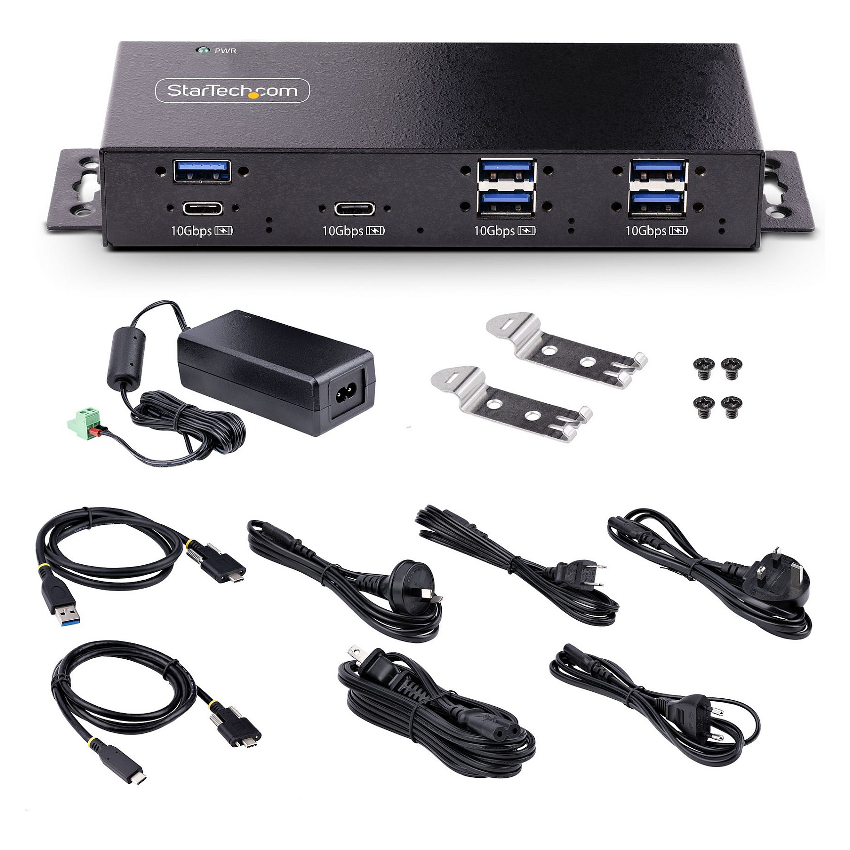 Hub StarTech.com HB31C5A2CSC Industrial 7-Port USB-C 10Gbps / 5x USB-A / 2x USB-C – Zezë - 8