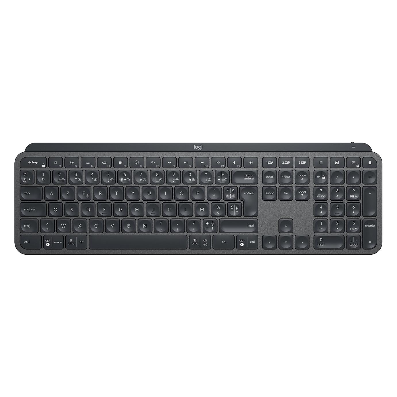 Tastierë pa kabllo Logitech MX Keys / Full Size / Dual Mode / AZERTY FR / 1500mAh – Grafit