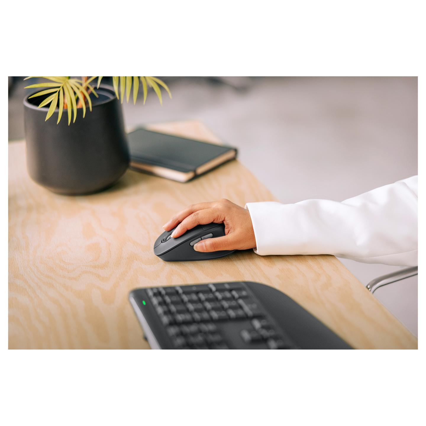 Maus pa kabllo Logitech Signature Comfort Plus M850 L / Optik / 4.000 DPI / RF Wireless + Bluetooth / 6 Butona - Grafit - 8