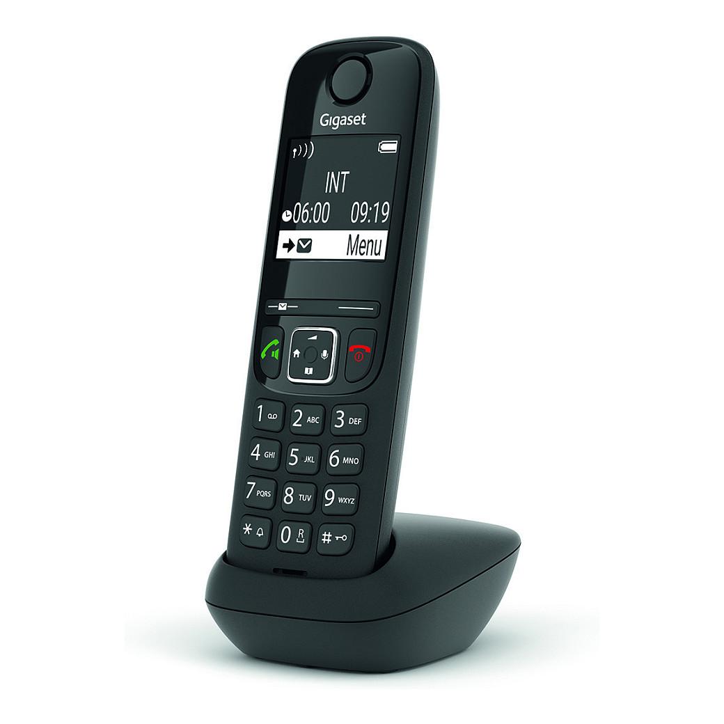 Telefon i Thjeshtë Gigaset AS690HX, 2" LCD, DECT/GAP, CAT-iq 2.0, deri në 150 Kontakte - Zezë - 5