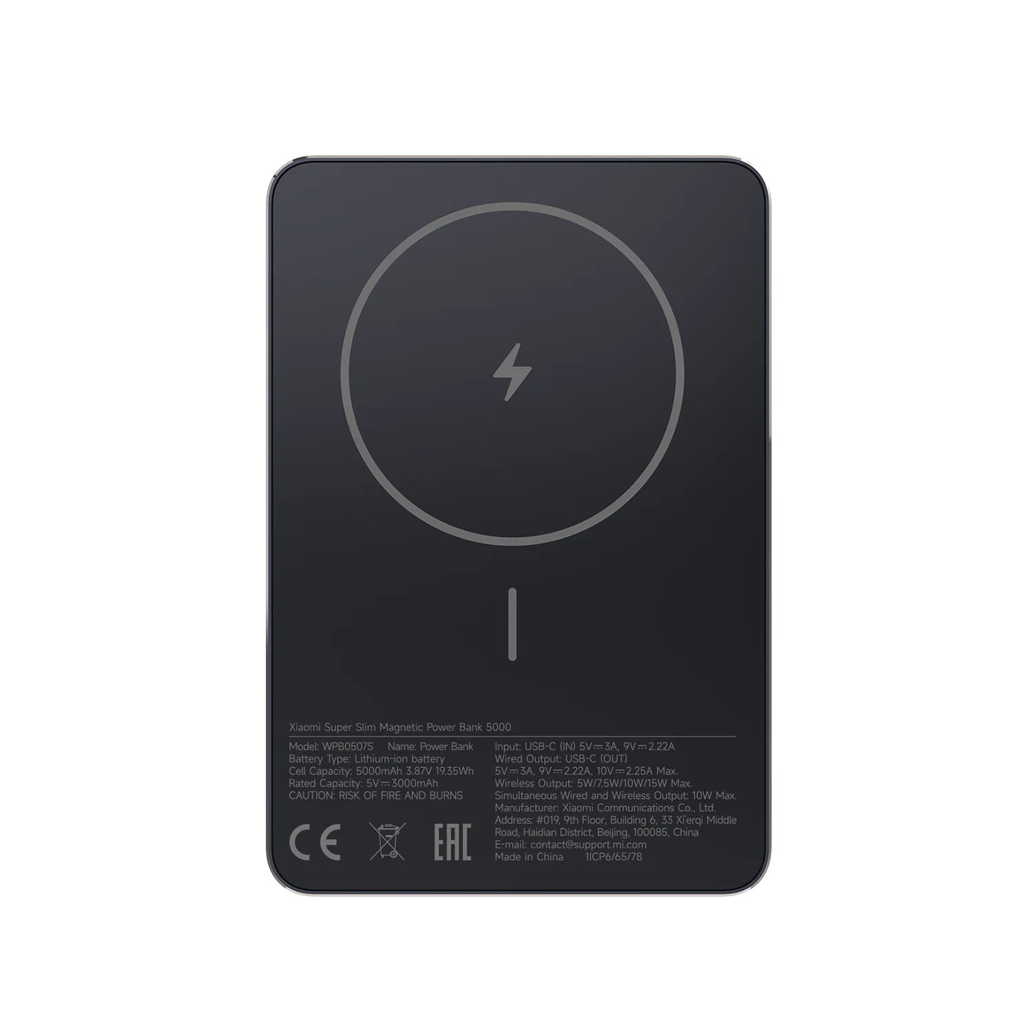 Powerbank Xiaomi Super Slim Magnetic 5.000mAh / Wireless 15W / USB-C 22.5W – Zezë
