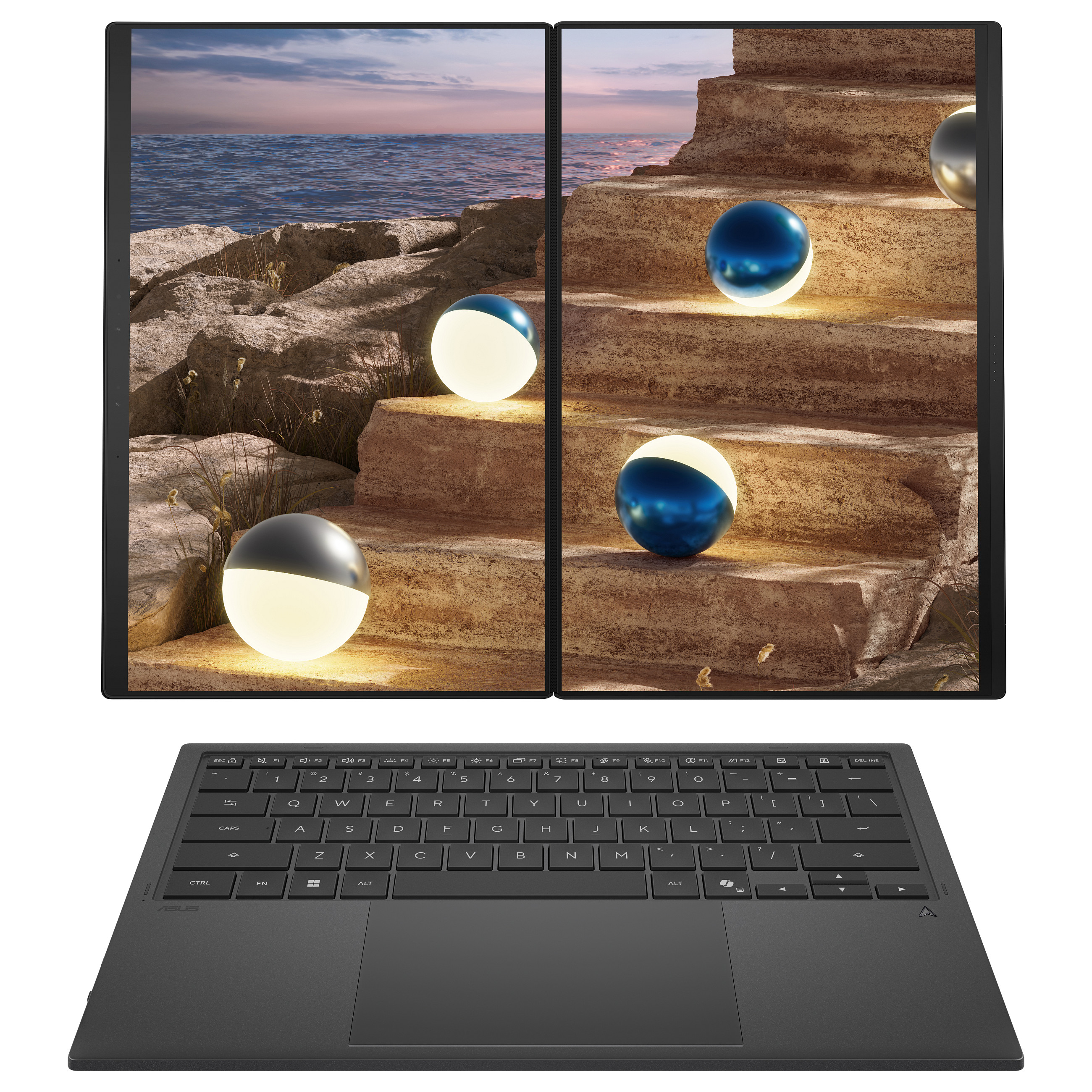 Laptop ASUS Zenbook Duo UX8407AA-SN262W / Ultra 9 386H / 32GB LPDDR5x / 1TB / 14" 3K OLED Touch 144Hz / Intel Graphics - Hiri - 4