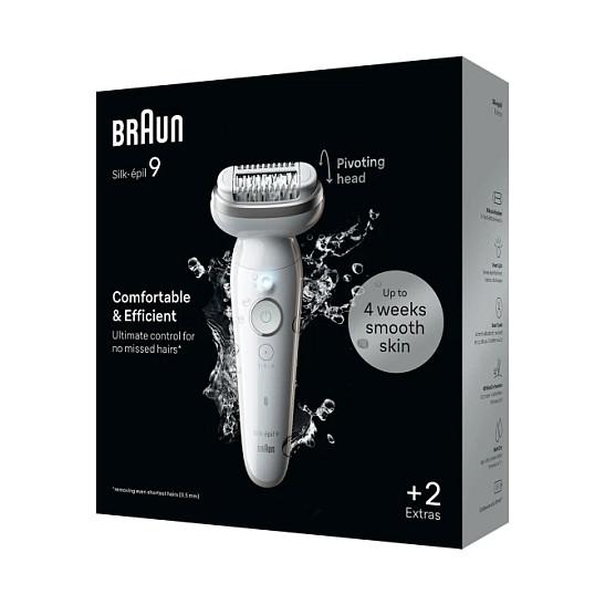 Makinë Depilimi Braun Silk·épil 9 Flex 9-011, 40 Pinca MicroGrip, Wet & Dry, Pa Kabllo – Bardhë - 3