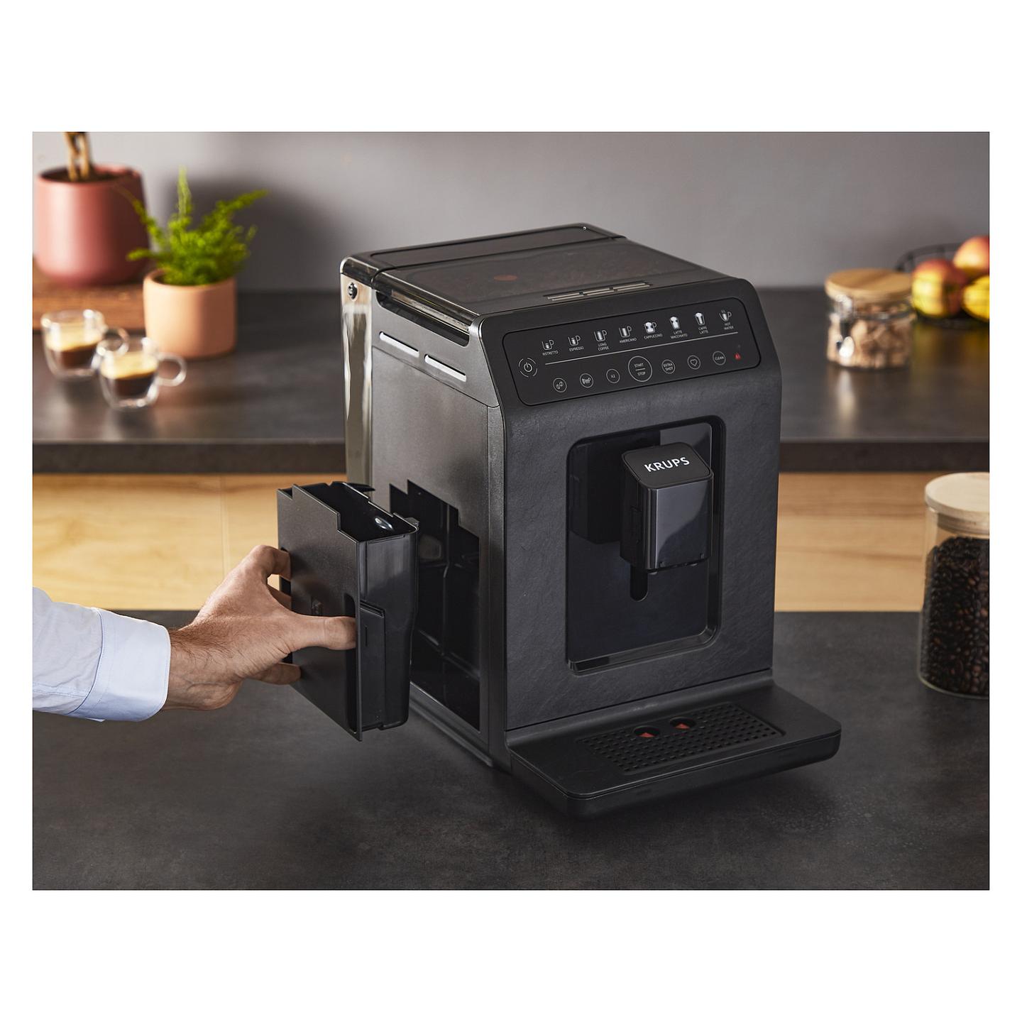 Aparat për Kafe Krups Evidence Eco-Design EA897B, 1450 W, 15 bar, 2.3 L, One Touch Cappuccino – Zezë - 13