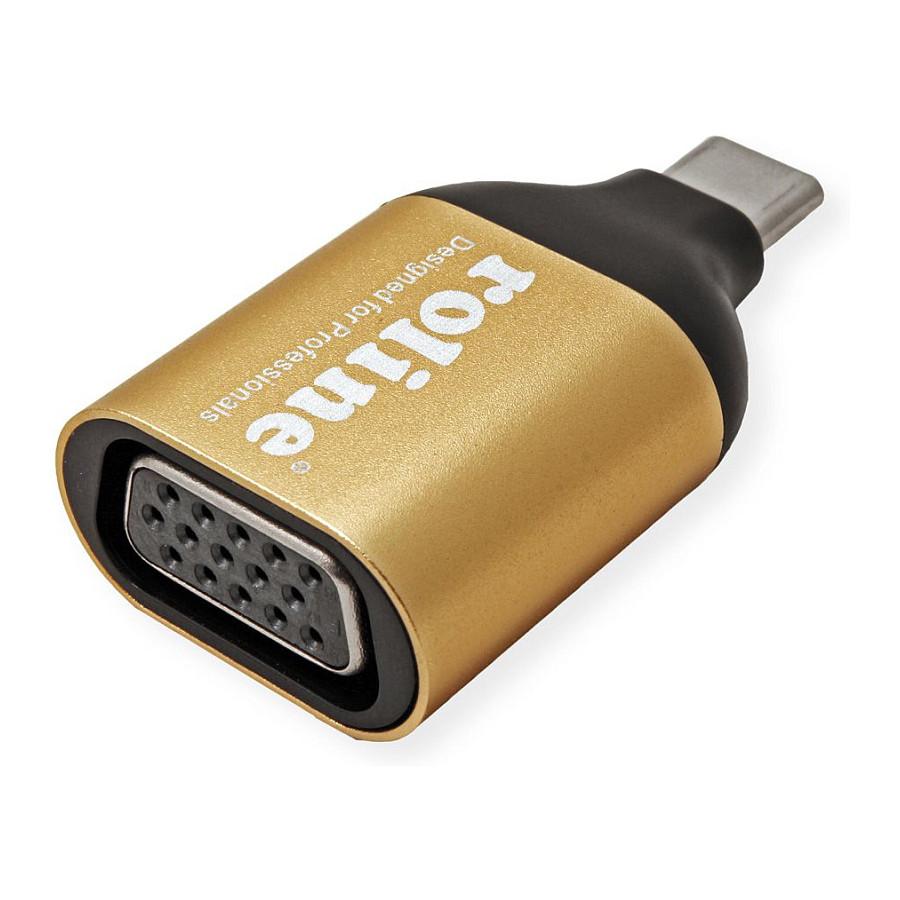Adapter VGA ROLINE 12.03.3233 / USB Type-C Male në VGA Female / 1920 × 1080 @60 Hz - Zezë/Ari - 2