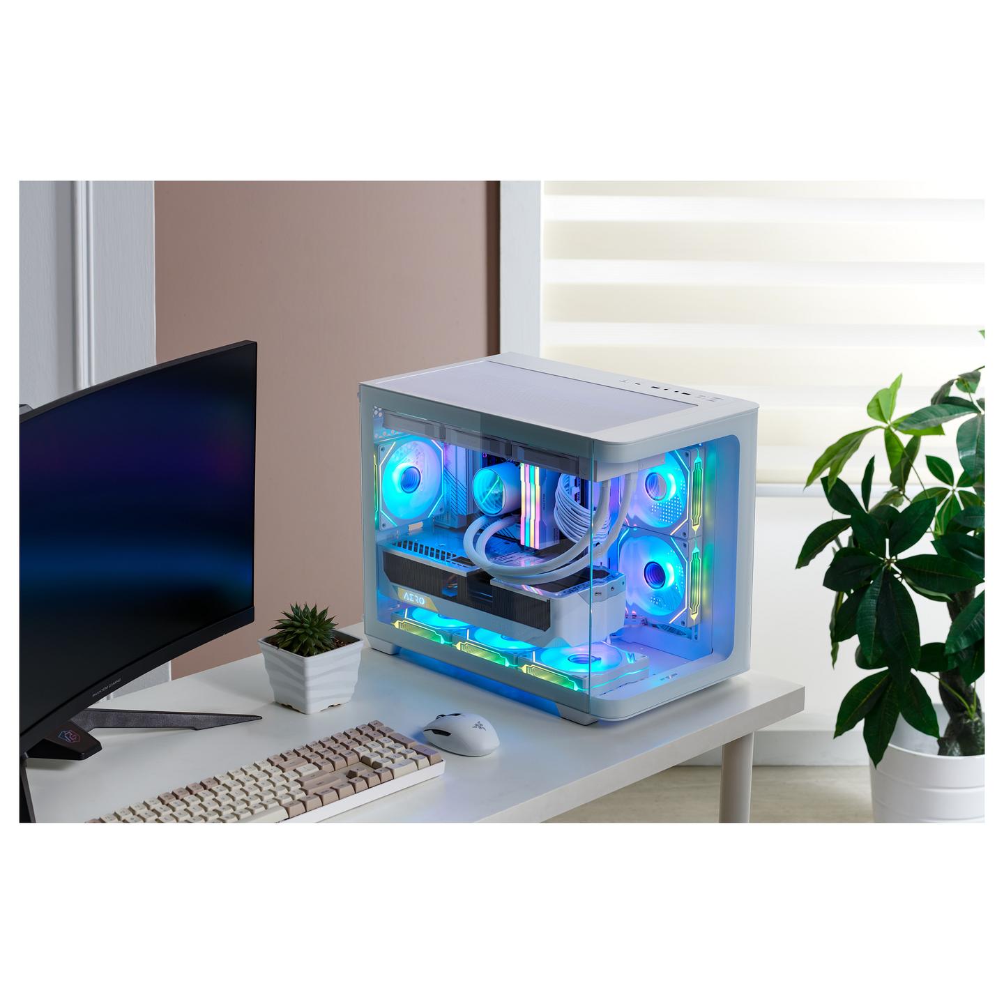 Kasë FSP S380 / Micro-ATX Mid-Tower / 2x120mm Reverse ARGB (Anë) + 1x120mm ARGB (Prapa) / 2xUSB Type-A + USB Type-C / Xham i Temperuar i Lakuar – Bardhë - 15