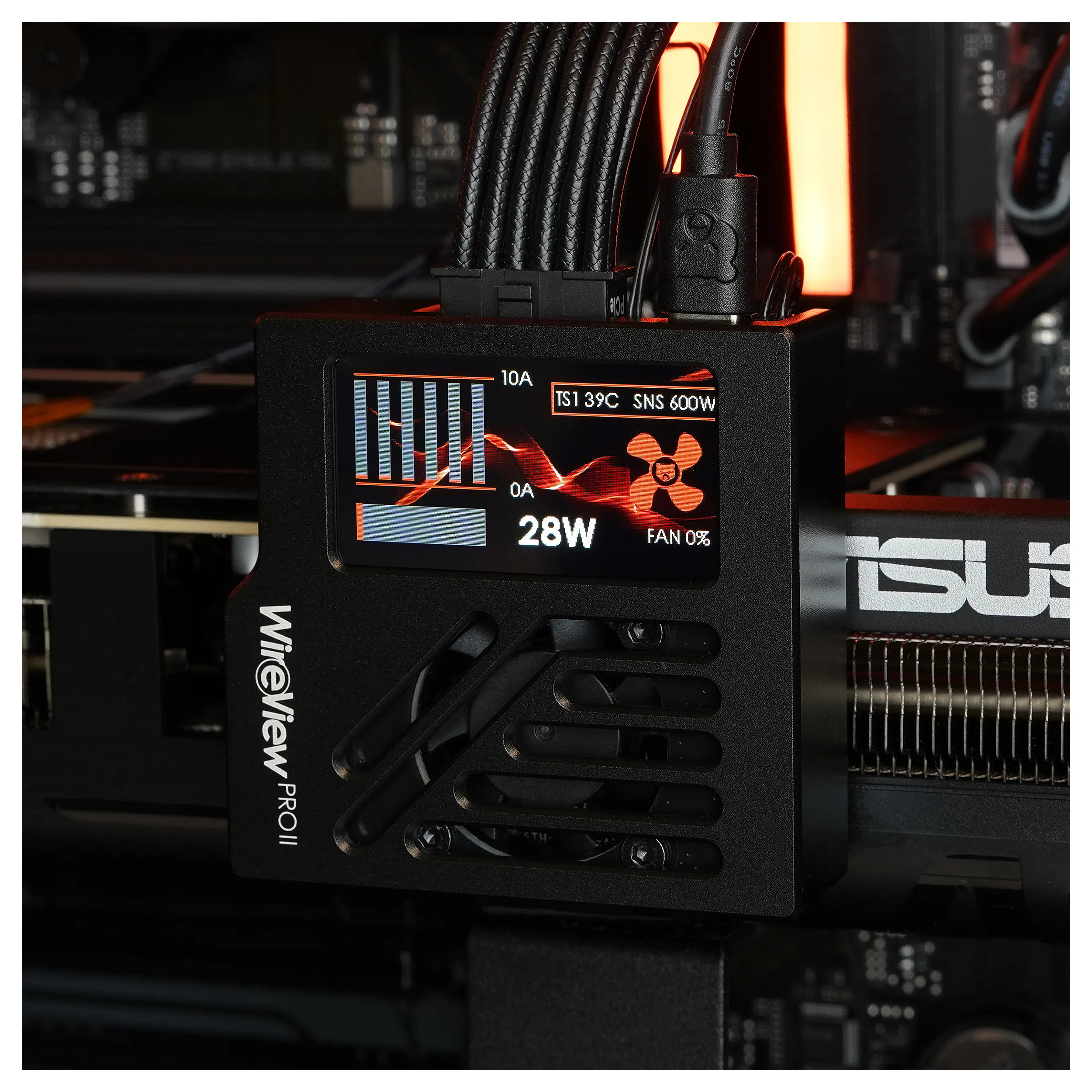 Aksesor për Kartelë Grafike Thermal Grizzly WireView Pro II GPU 12V-2x6 / Ekran TFT-IPS / Monitorim Konsumi (Per-Pin) – Zezë - 9