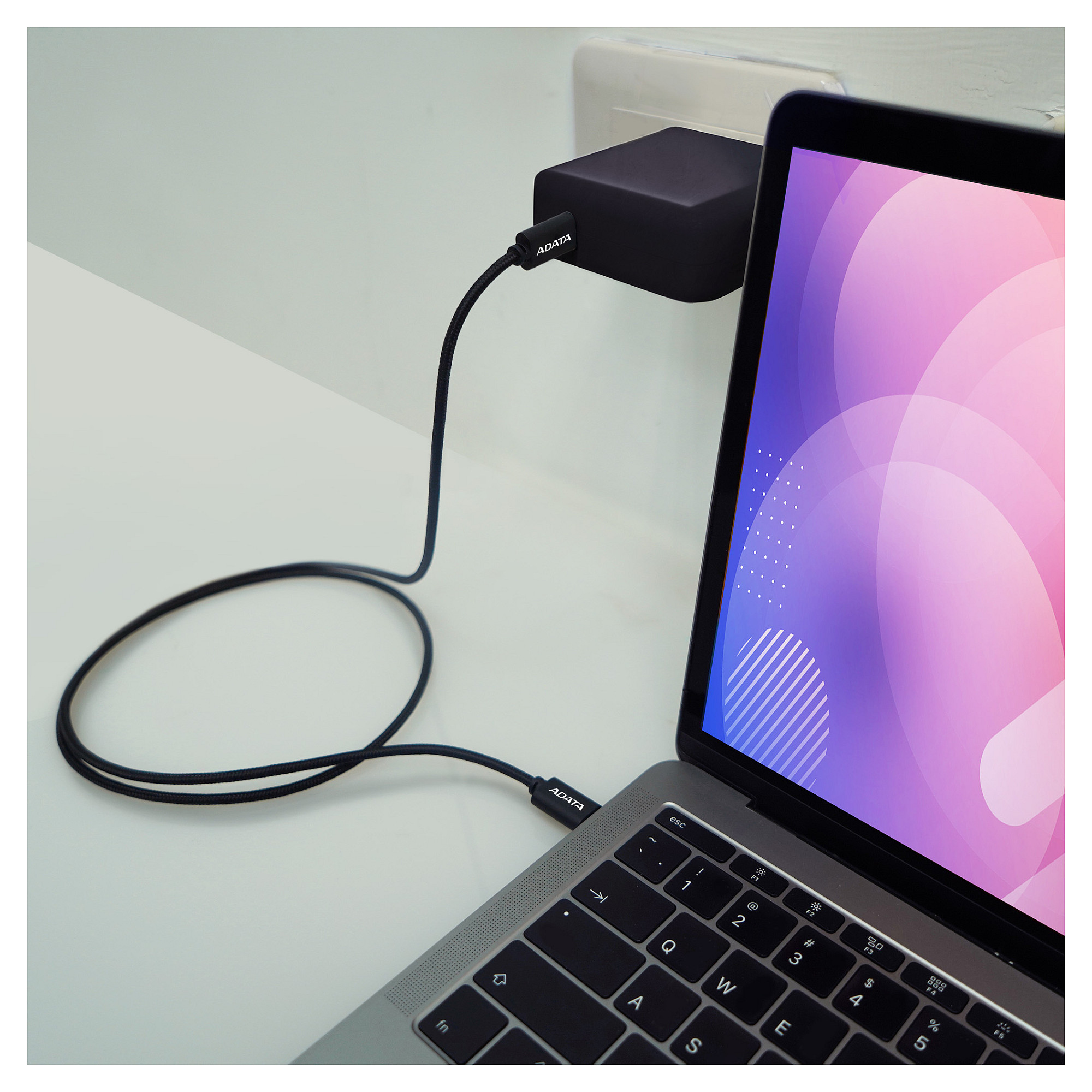 Kabllo USB ADATA CACC-200PN-BK / USB-C në USB-C / USB 2.0 / 100W / 5A / 2m - Zezë - 5