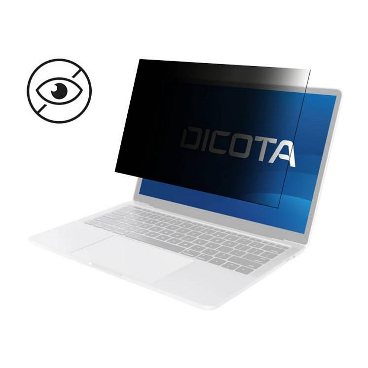 Filtër Privatësie DICOTA D50012-2SM, 14", 16:10, 2-Drejtimësh, Montim Anësor, ±30°, Reduktim i Dritës Blu 43% - Zezë