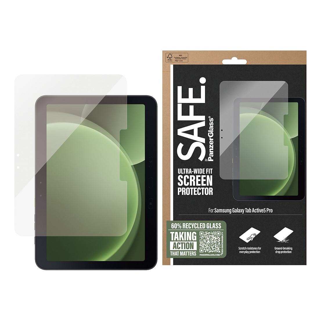 Xham mbrojtës PanzerGlass SAFE / Samsung Galaxy Tab Active5 Pro / Ultra-Wide Fit - Transparent - 2