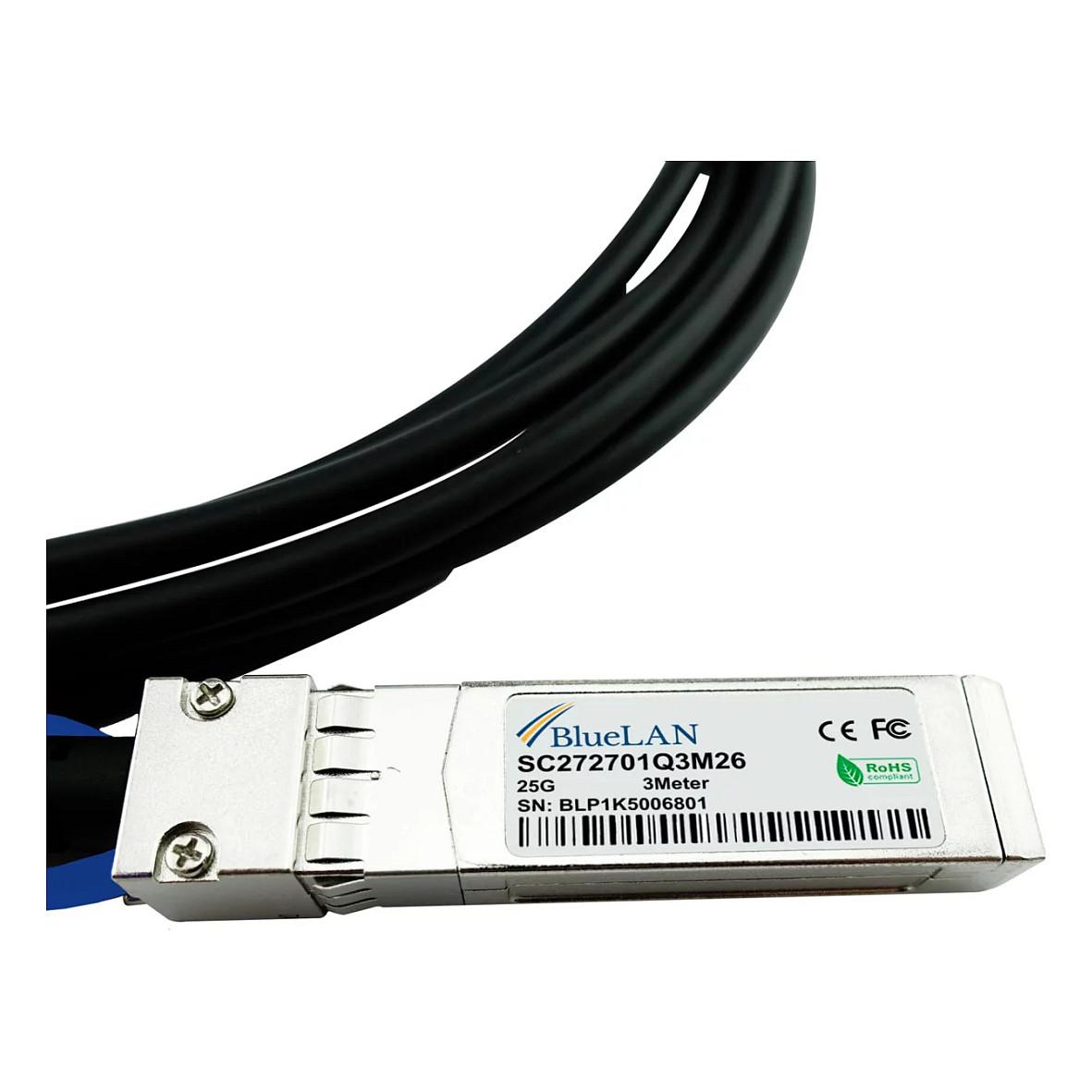 Kabllo DAC BlueOptics SFP-25G-C1M-BL, 25 Gbps, SFP28 në SFP28, 1 m - Zezë - 2