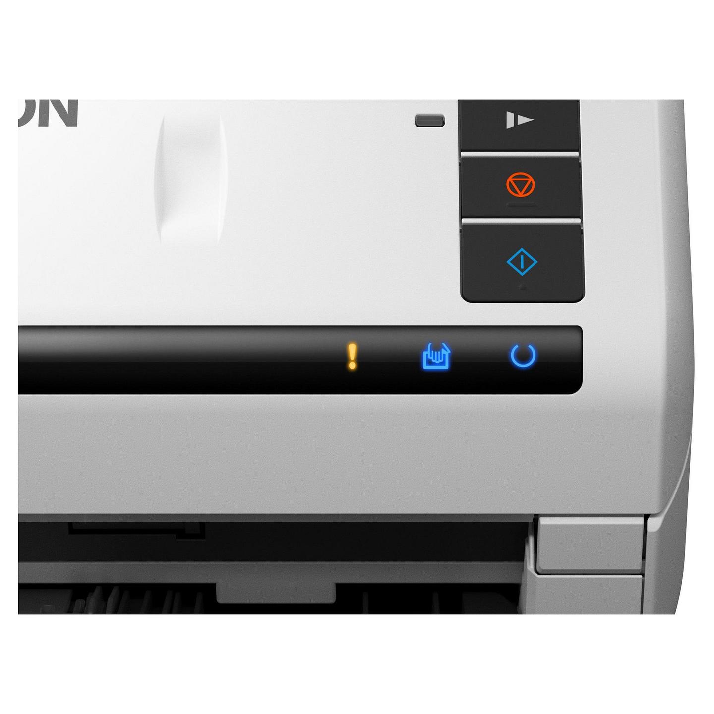 Skaner Epson WorkForce DS-530III / A4 / CIS / 600 × 600 DPI / Duplex / 40 ppm / ADF 60 Fletë / 6500 Faqe/Ditë / USB 3.2 - Bardhë - 7