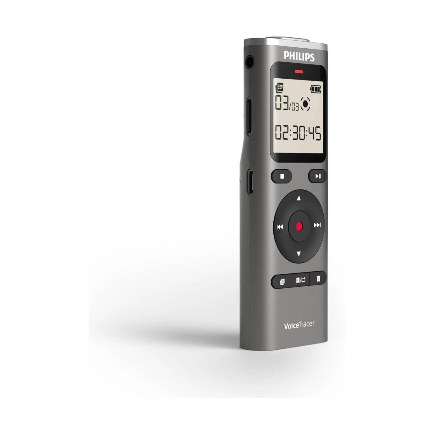 Diktafon Digjital Philips VoiceTracer DVT1170, 8GB, Ekran LCD 1.34", USB-C, microSD, Regjistrim me Aktivizim Zëri - Hiri - 4