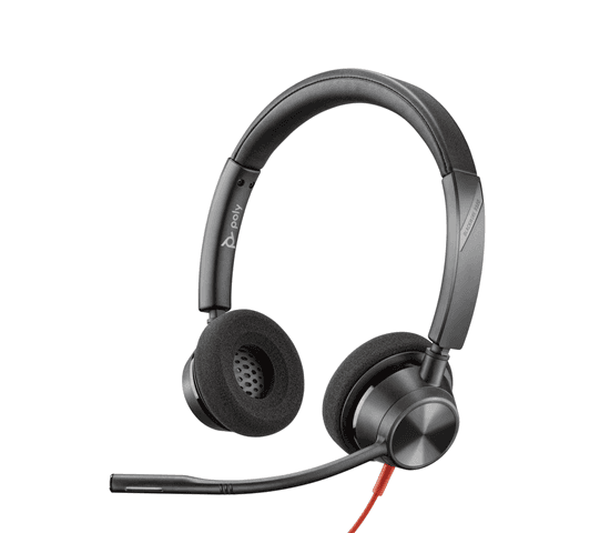 Kufje me kabllo HP Poly Blackwire 3320 / On-Ear / USB-C + USB-A / 32mm / 131g – Zezë