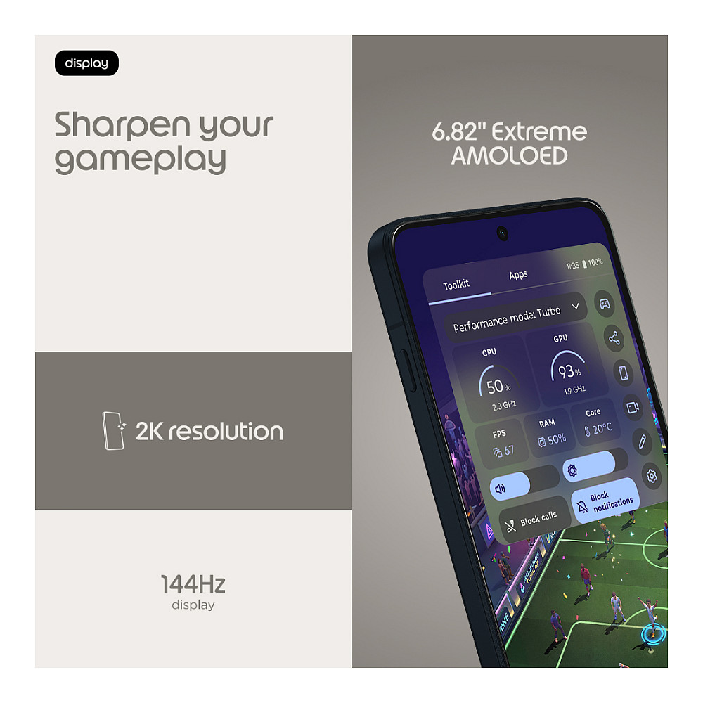 Telefon Motorola Edge 70 Max / 8GB / 256GB / Dual SIM - Gri - 7