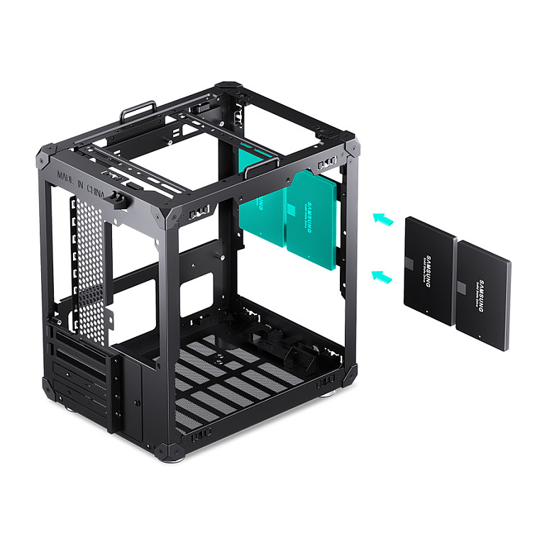 Kasë PC JONSBO C6 Handle / Mini Tower / Micro-ATX / Mini-ITX / Mesh - Zezë - 32