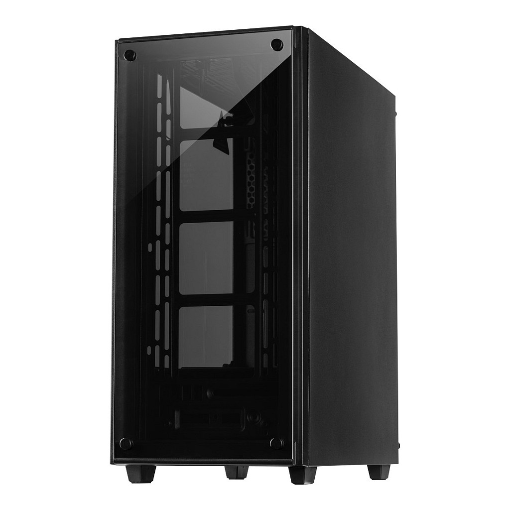 Kasë PC Inter-Tech C-303 Mirror / Midi Tower / ATX / 3x 120mm Fan Support / 2x 3.5" + 4x 2.5" Bay / Tempered Glass - Zezë - 3