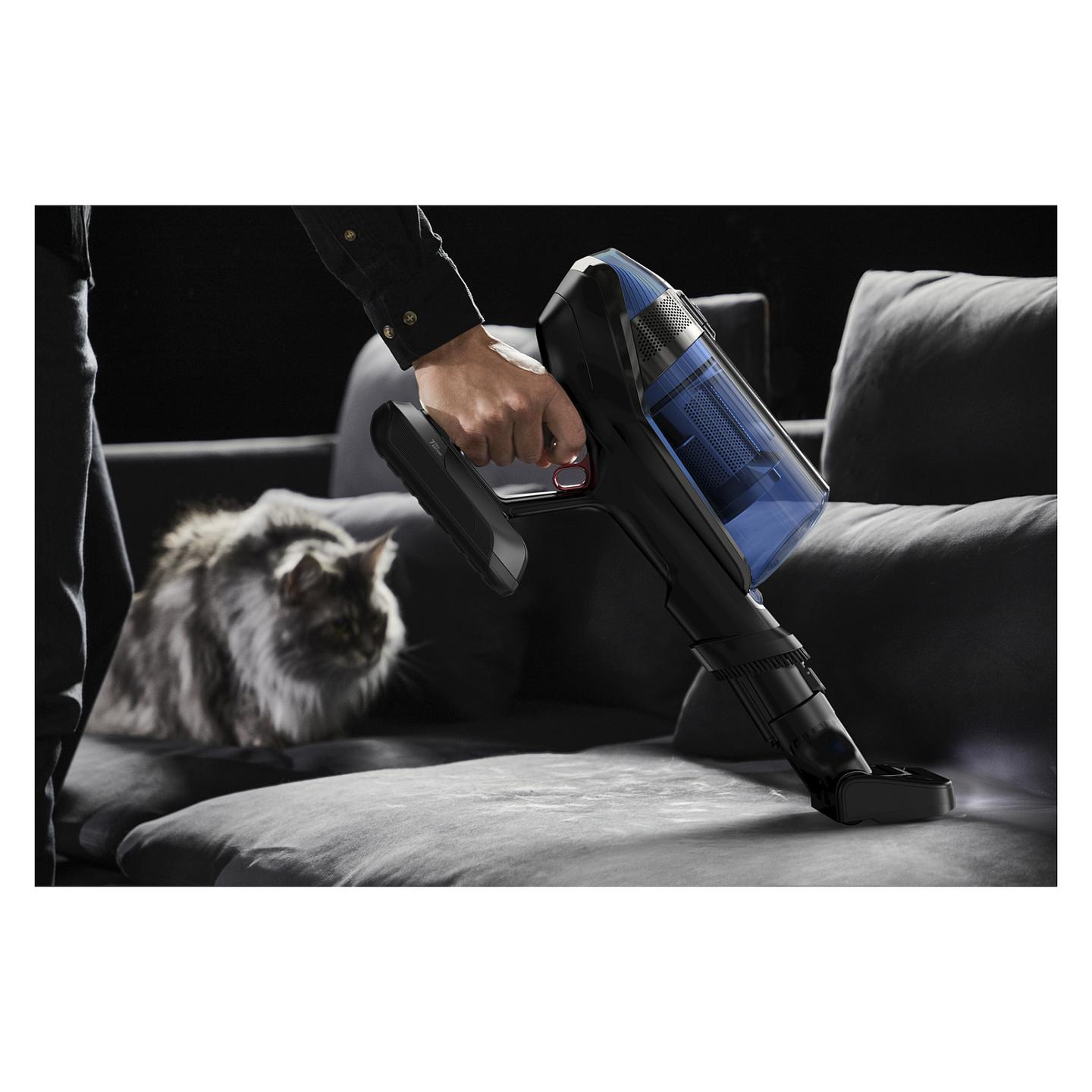 Fshesë Elektrike Rowenta X-Force Flex 12.60 Aqua RH98C0, 150AW, 25.2V, 0.9L, 45min, Pastrim i Thatë dhe i Lagësht, 2-në-1 - Blu, Zezë - 8