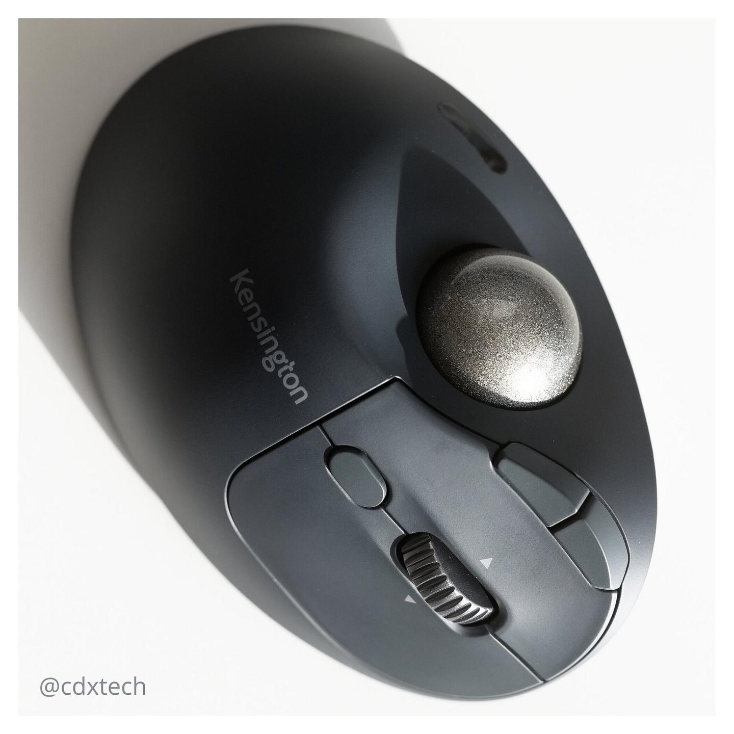 Maus pa kabllo Kensington Pro Fit Ergo TB550 / Trackball / 400–1600 DPI / Bluetooth & 2.4GHz / 7 Butona / USB-C - Zezë/Blu - 21