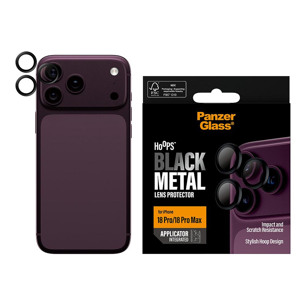 Mbrojtëse për Kamerë PanzerGlass Hoops për iPhone 18 Pro / 18 Pro Max, Xham i Temperuar - Zezë - 3