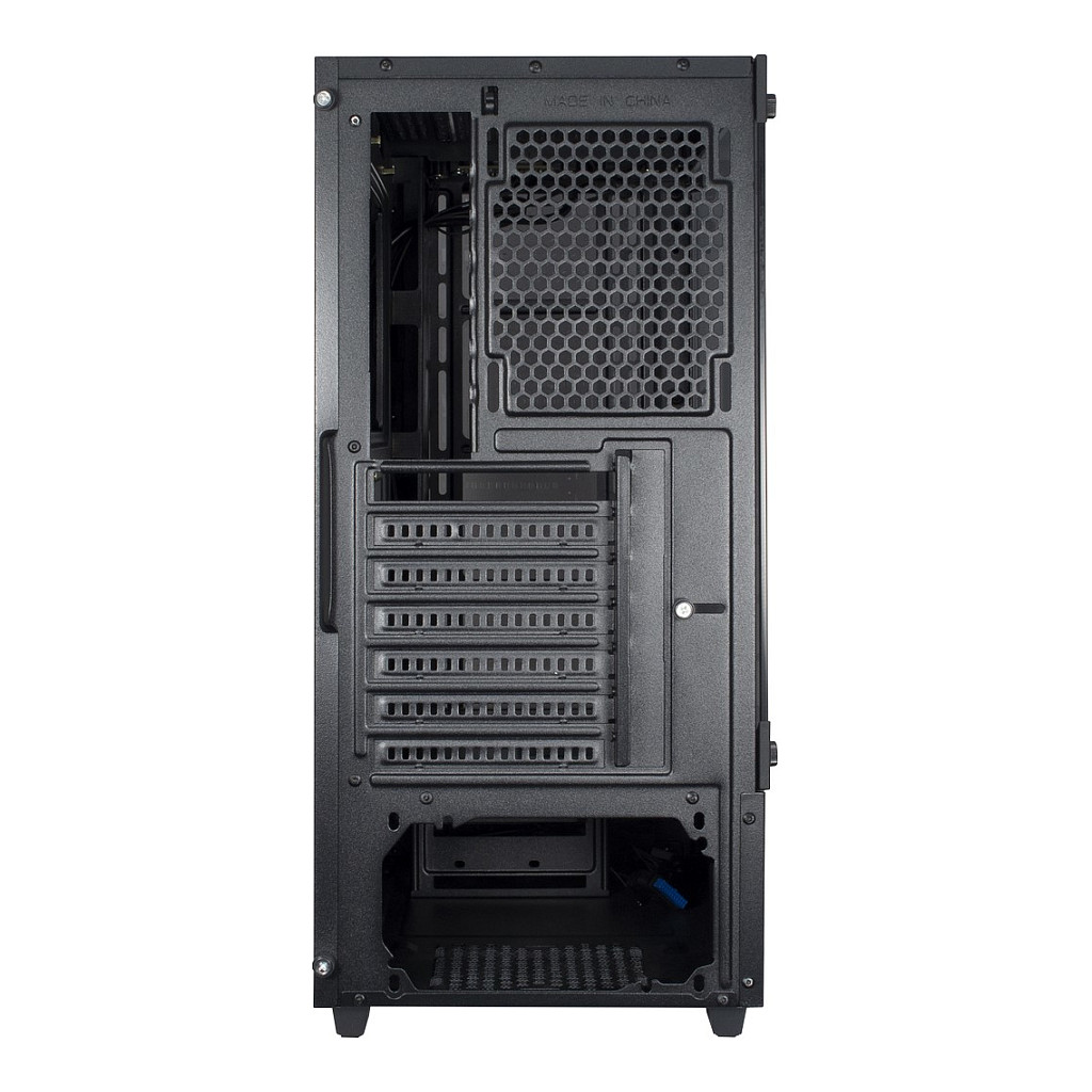 Kasë PC Inter-Tech C-303 Mirror / Midi Tower / ATX / 3x 120mm Fan Support / 2x 3.5" + 4x 2.5" Bay / Tempered Glass - Zezë - 5