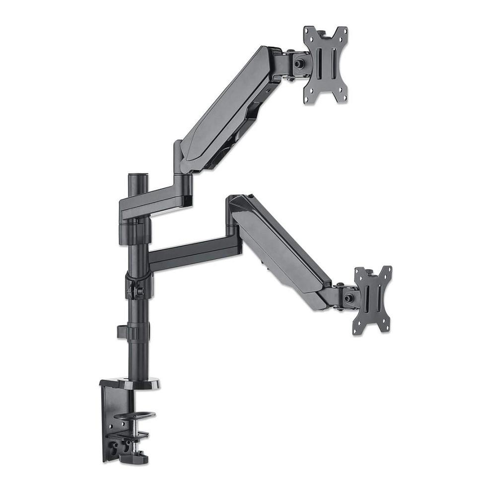 Mbajtëse për Monitor Manhattan 461597 / 2 Monitorë / 17"-32" / 8kg / Full Motion Gas Spring - Gri - 2