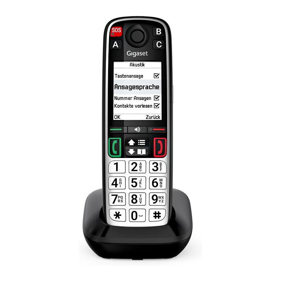 Telefon VoIP Gigaset EASY 500, DECT, 2.2" TFT me ngjyra, SOS, Telefonbook 200 kontakte - Zezë - 6