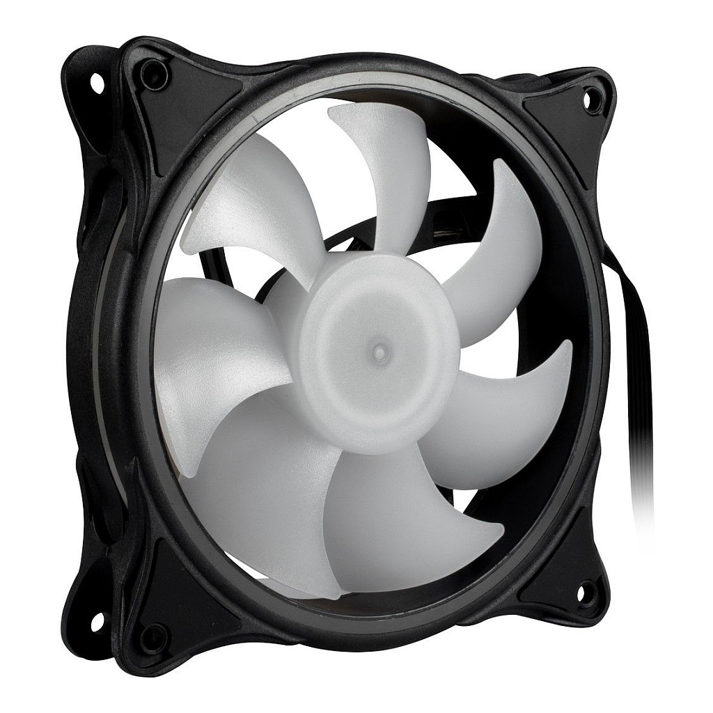 Ftohës për Kasë Inter-Tech Argus RGB-Fan Set RS-08 / 120mm / 1200 RPM / RGB / 24 LED / 3-Pack / Controller – Zezë - 2