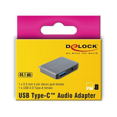 Adapter Audio DeLOCK 63965, USB Type-C, 3.5 mm Stereo, USB 5 Gbps Type-A - Hiri - 4