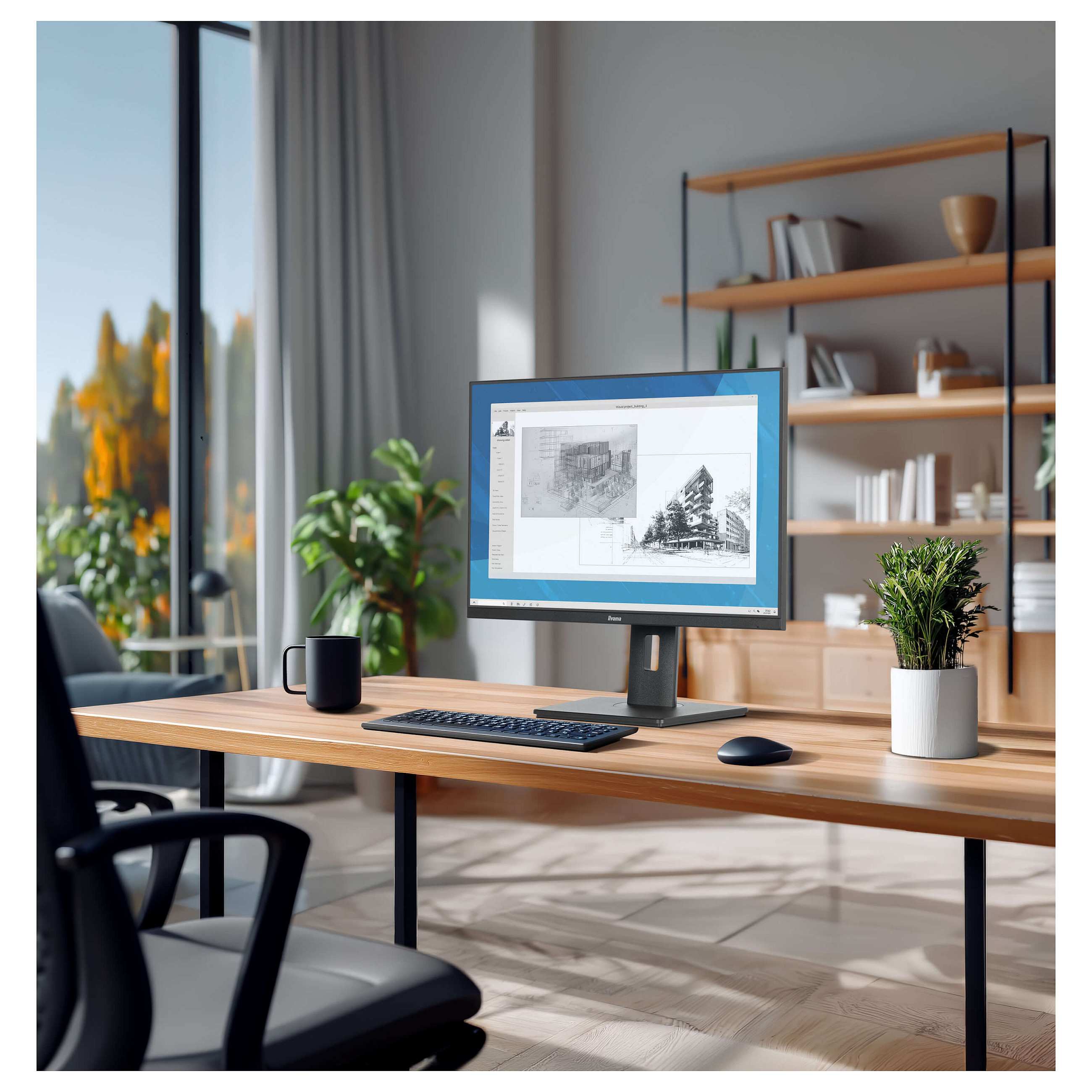 Monitor iiyama ProLite XB2495WSU-B1 / 24.1" / WUXGA IPS / 100Hz / 4ms / HDMI+DisplayPort+USB-Hub - Zezë - 15