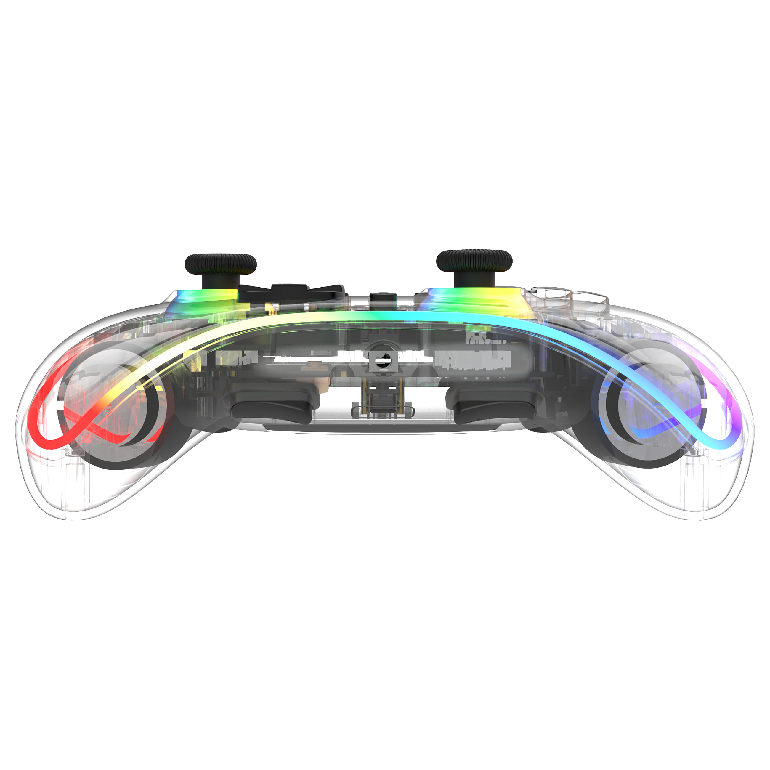 Kontroller Gaming Deltaco GAM-198-T / Wireless + USB-C / Nintendo Switch / Turbo - Transparent - 4