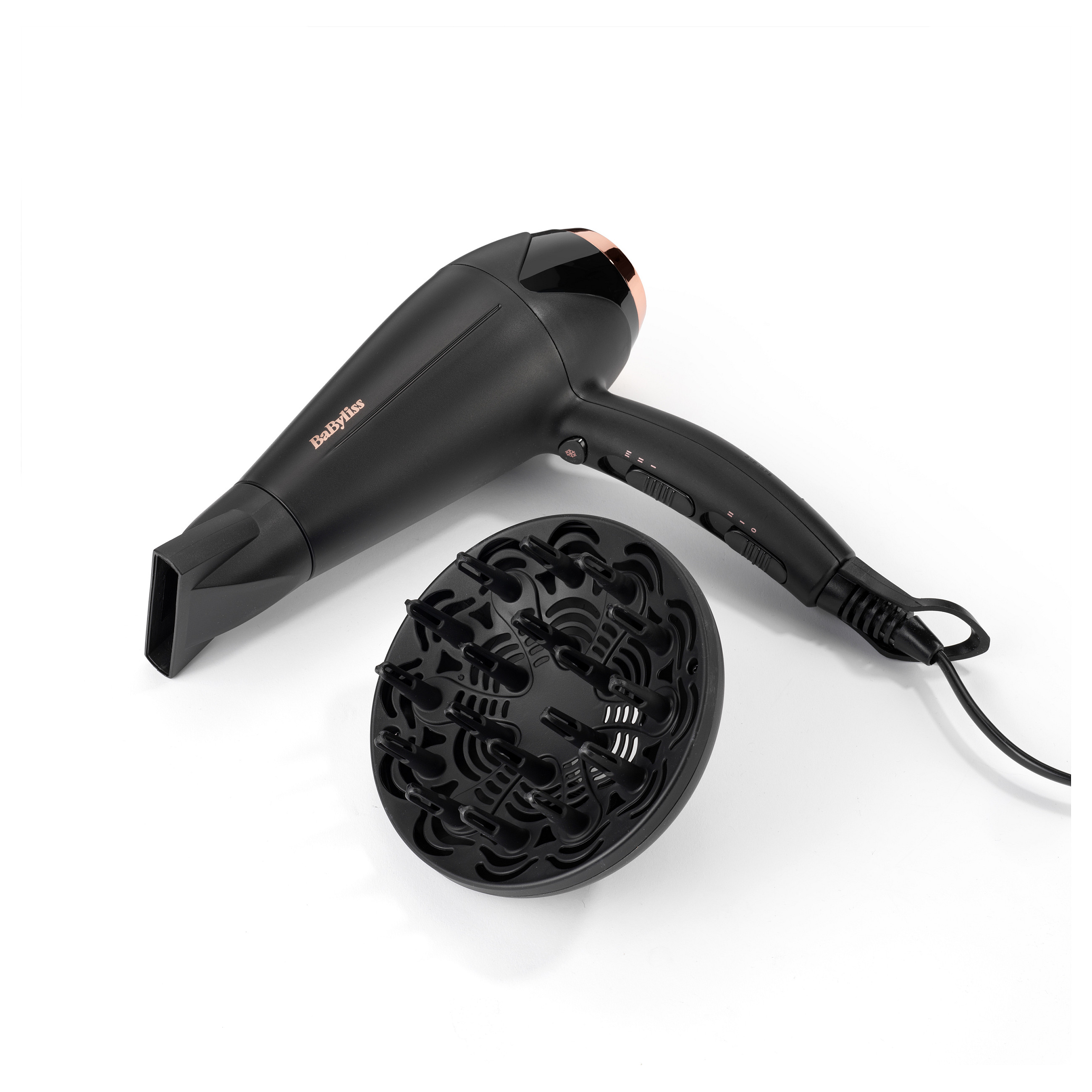 Tharëse për flokë BaByliss Turbo Shine 2200 / Ionic / Tourmaline-Ceramic / 2200 W / 3 Temperatura / 2 Shpejtësi - Zezë - 5